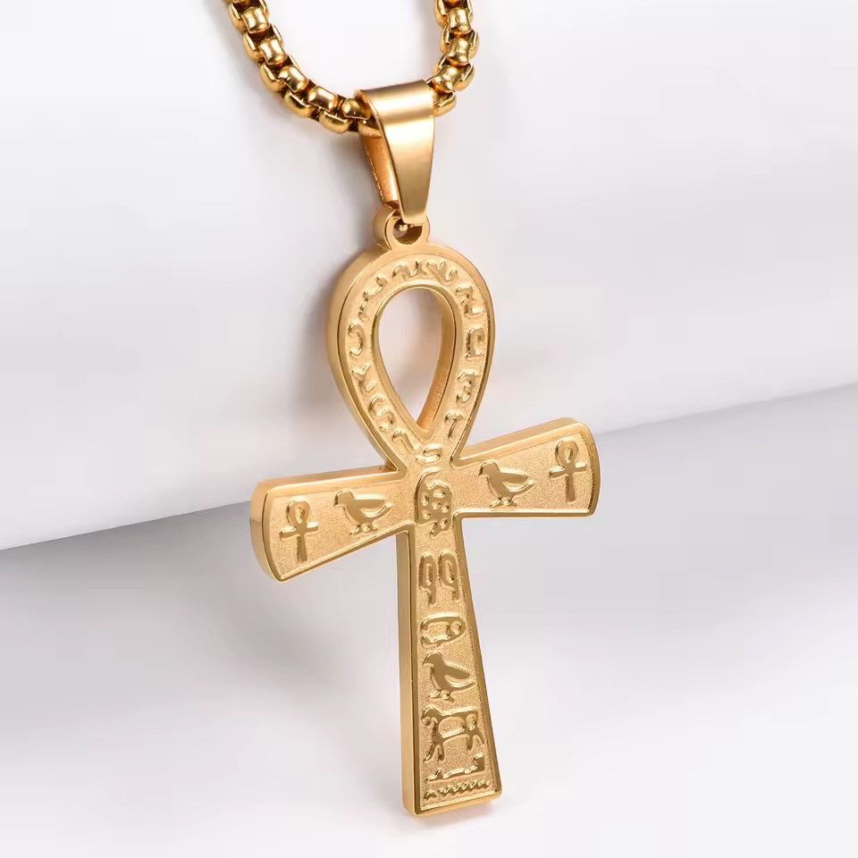 Jewelry Egyptian Ankh Cross Pendant Necklace Size ONE SIZE - 3 Thumbnail