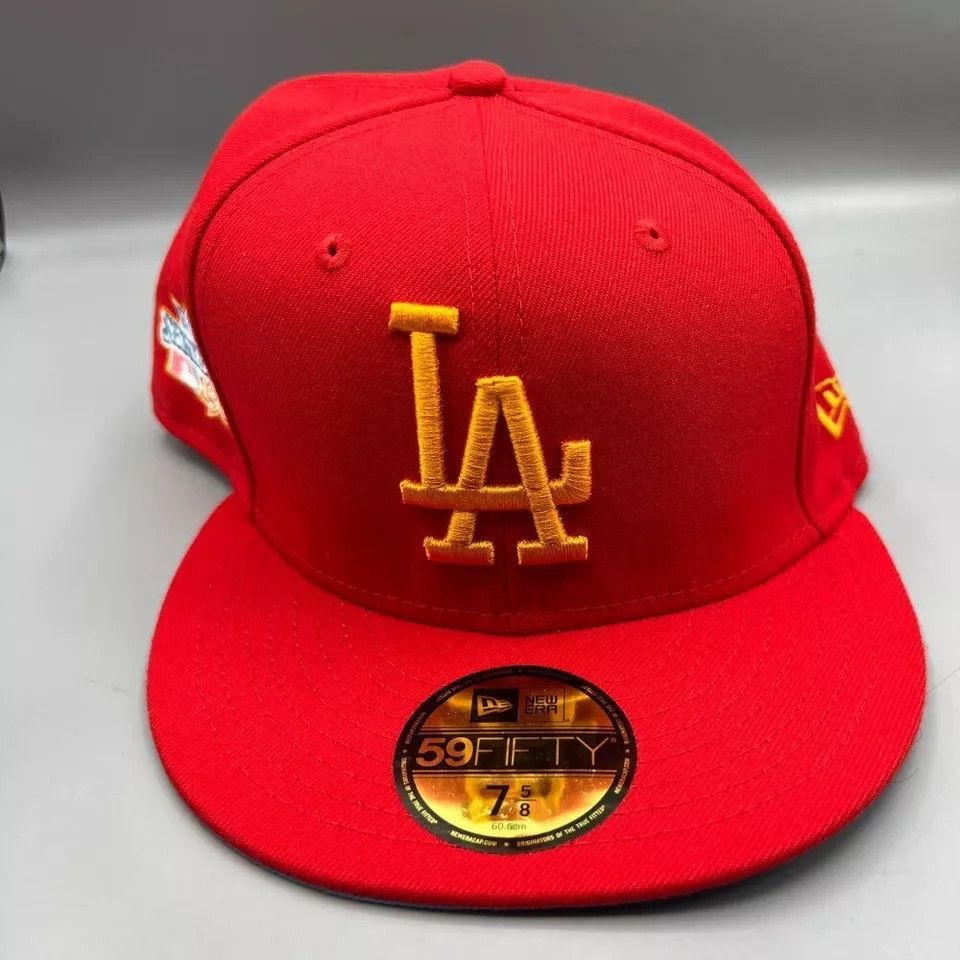New Era Los Angeles LA Dodgers Hat Men 7 5/8 59Fifty New Era Fitted Size ONE SIZE - 3 Thumbnail