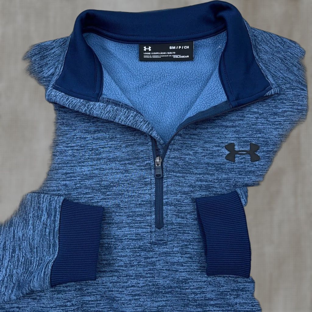 Under Armour Under Armour Sweatshirt Men Small Blue Pullover 1/4 Zip Golf Sweater Cold Gear Size US S / EU 44-46 / 1 - 1 Thumbnail