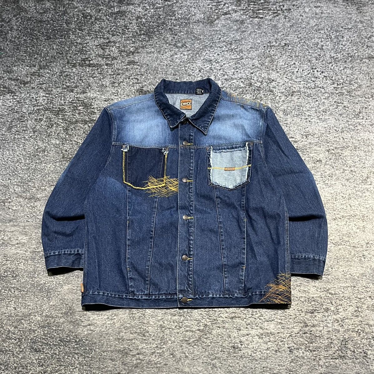 Enyce Vintage Y2K Enyce Hip-Hop Grunge Skater Denim Jacket XXL Size US XXL / EU 58 / 5 - 1 Thumbnail