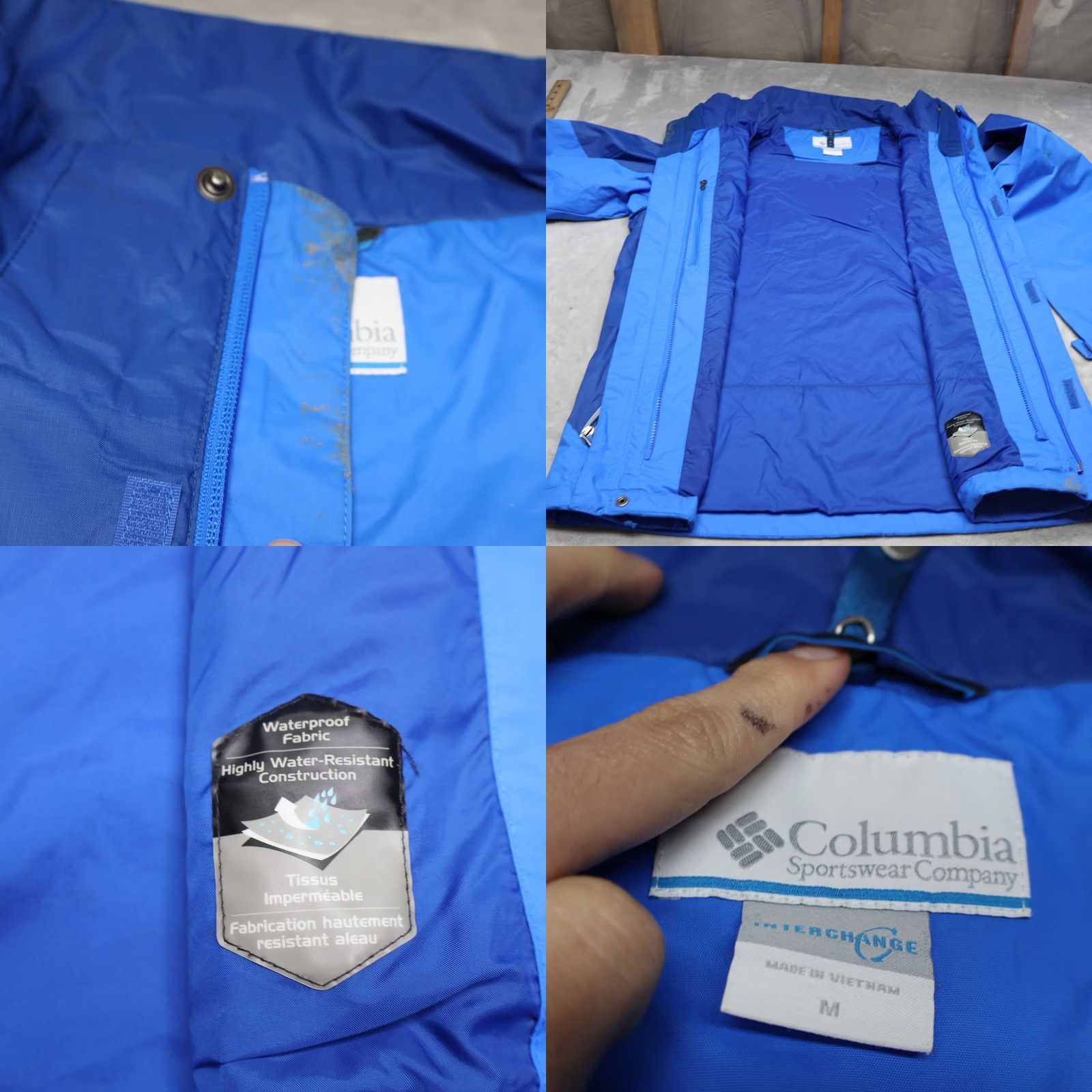 Vintage Columbia Jacket Mens M Blue Wind Rain Waterproof Windbreaker 3in1 Shell Size US M / EU 48-50 / 2 - 8 Thumbnail