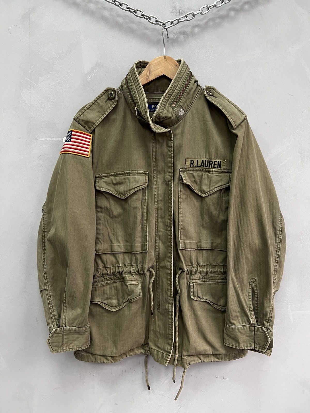 Polo Ralph Lauren Vintage 90's Polo Ralph Lauren Combat Military Field Jacket Size US S / EU 44-46 / 1 - 1 Thumbnail