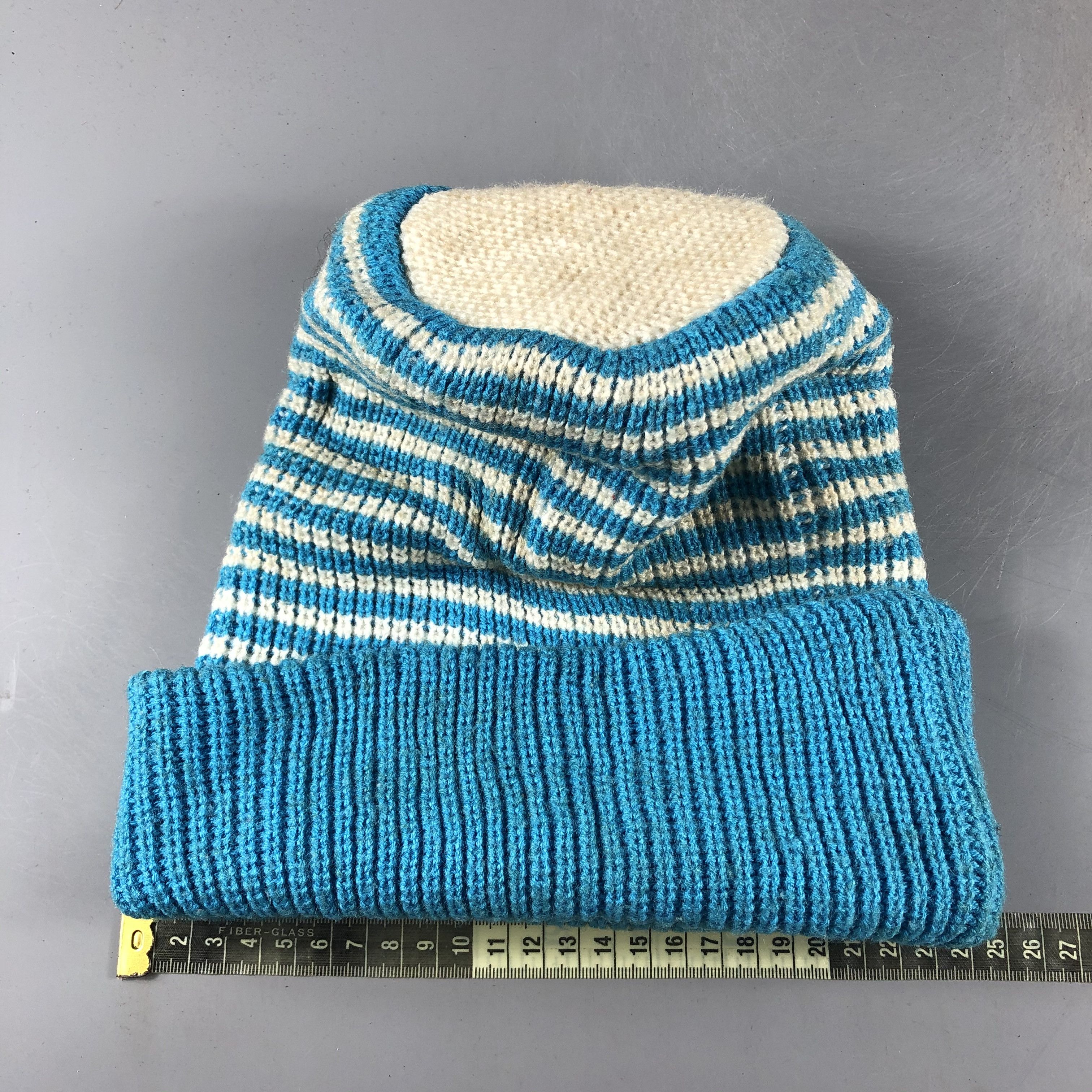 Japanese Brand × Vintage Unknown Stripe Ribbed Beanie Snow Hat Snow Cap -D490 Size ONE SIZE - 3 Thumbnail