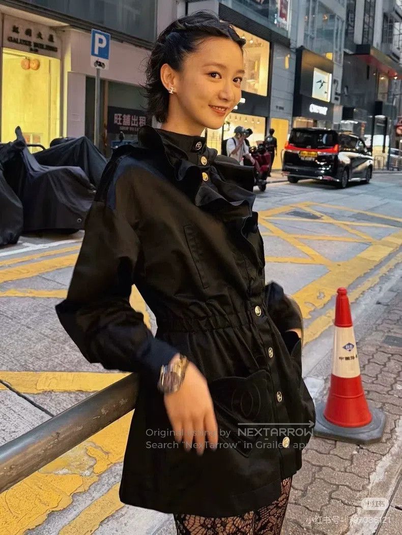 Chanel Chanel 25B black ruffled love hooded jacket Size XS / US 0-2 / IT 36-38 - 8 Thumbnail