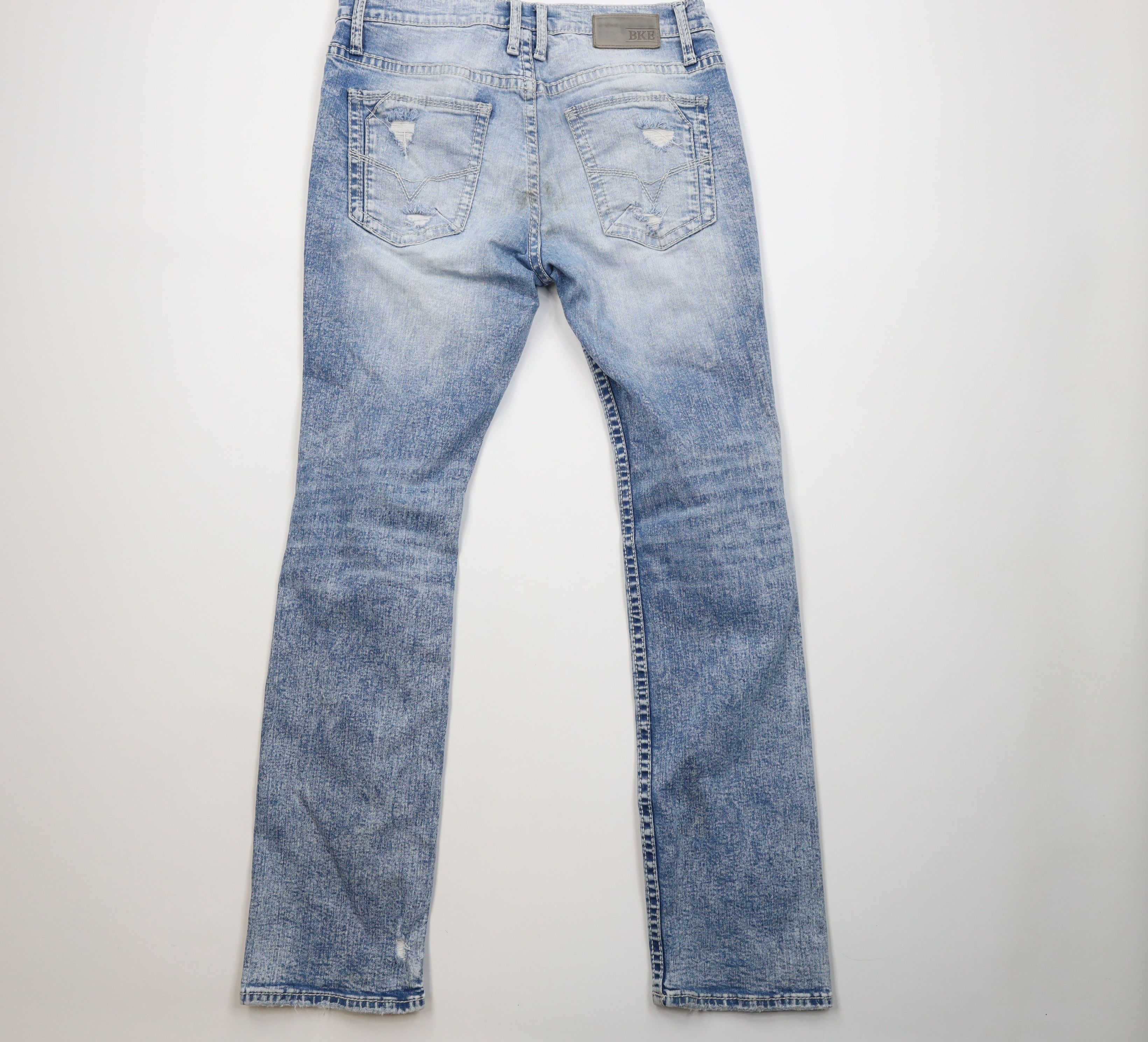 Vintage Buckle BKE Acid Wash Jake Straight Leg Denim Jeans Blue Size US 34 / EU 50 - 11 Thumbnail