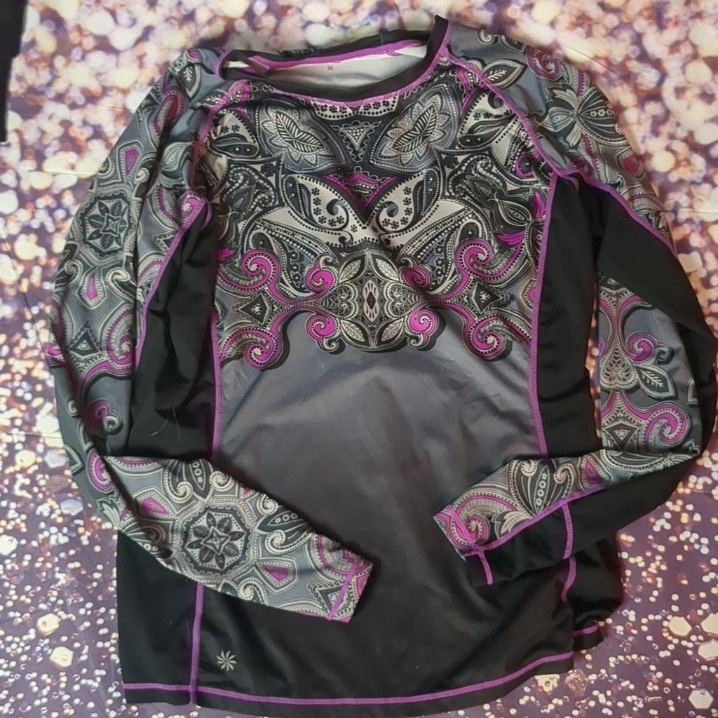 Athleta Athleta Paisley compression top size medium Size L / US 10 / IT 46 - 1 Thumbnail