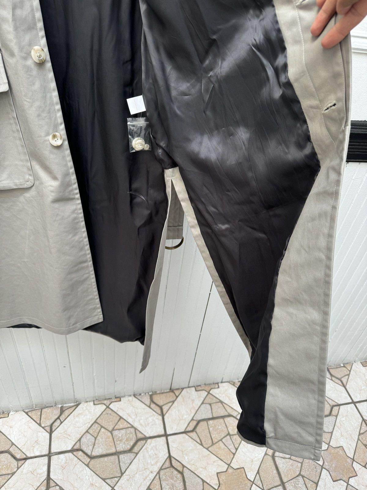 AIME LEON DORE BELTED TOPCOAT GREY SMALL BRAND NEW ALD AIME