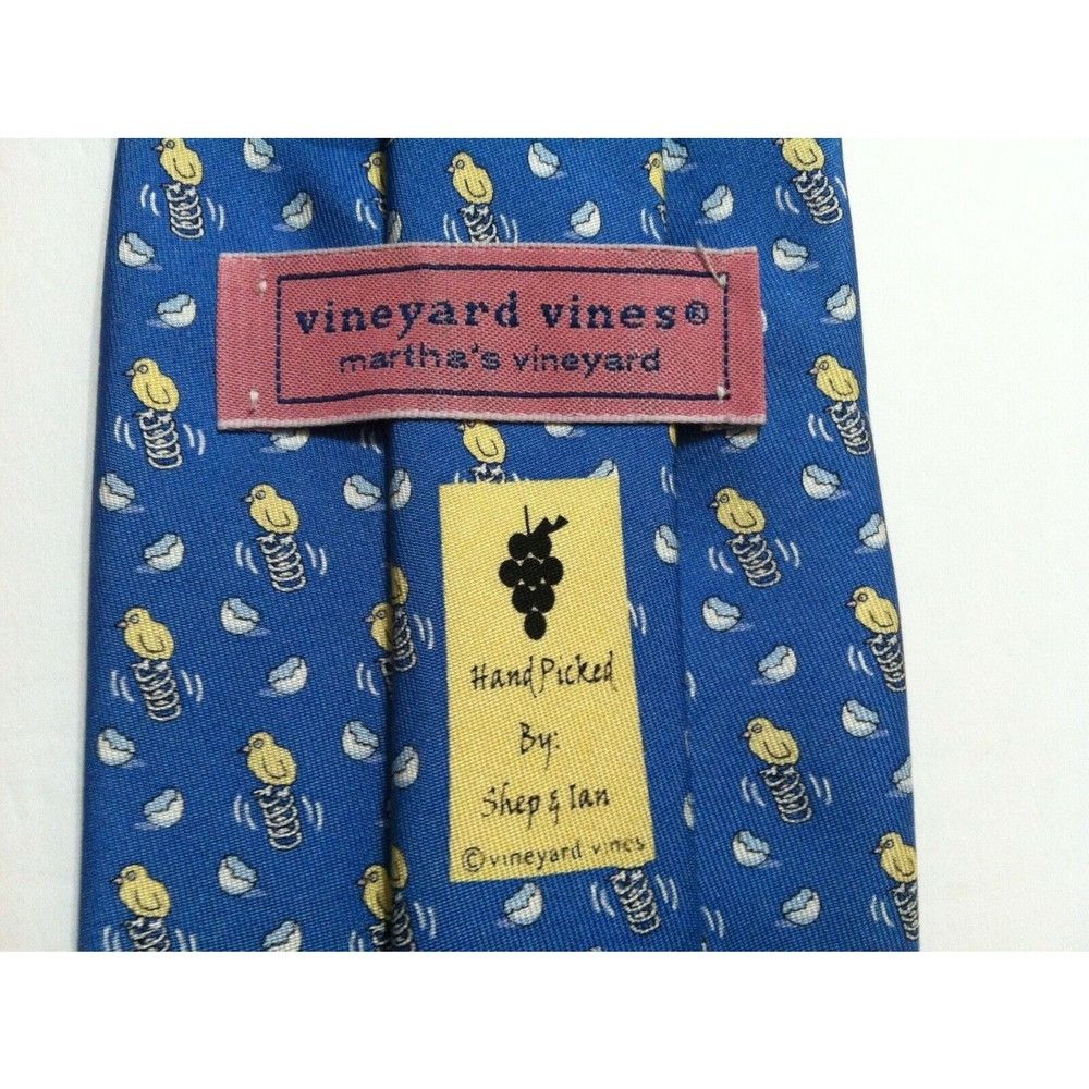 Vineyard Vines VINEYARD VINES MENS BLUE 100%SILK TIE WIDTH: 3 5/8" Size ONE SIZE - 2 Thumbnail