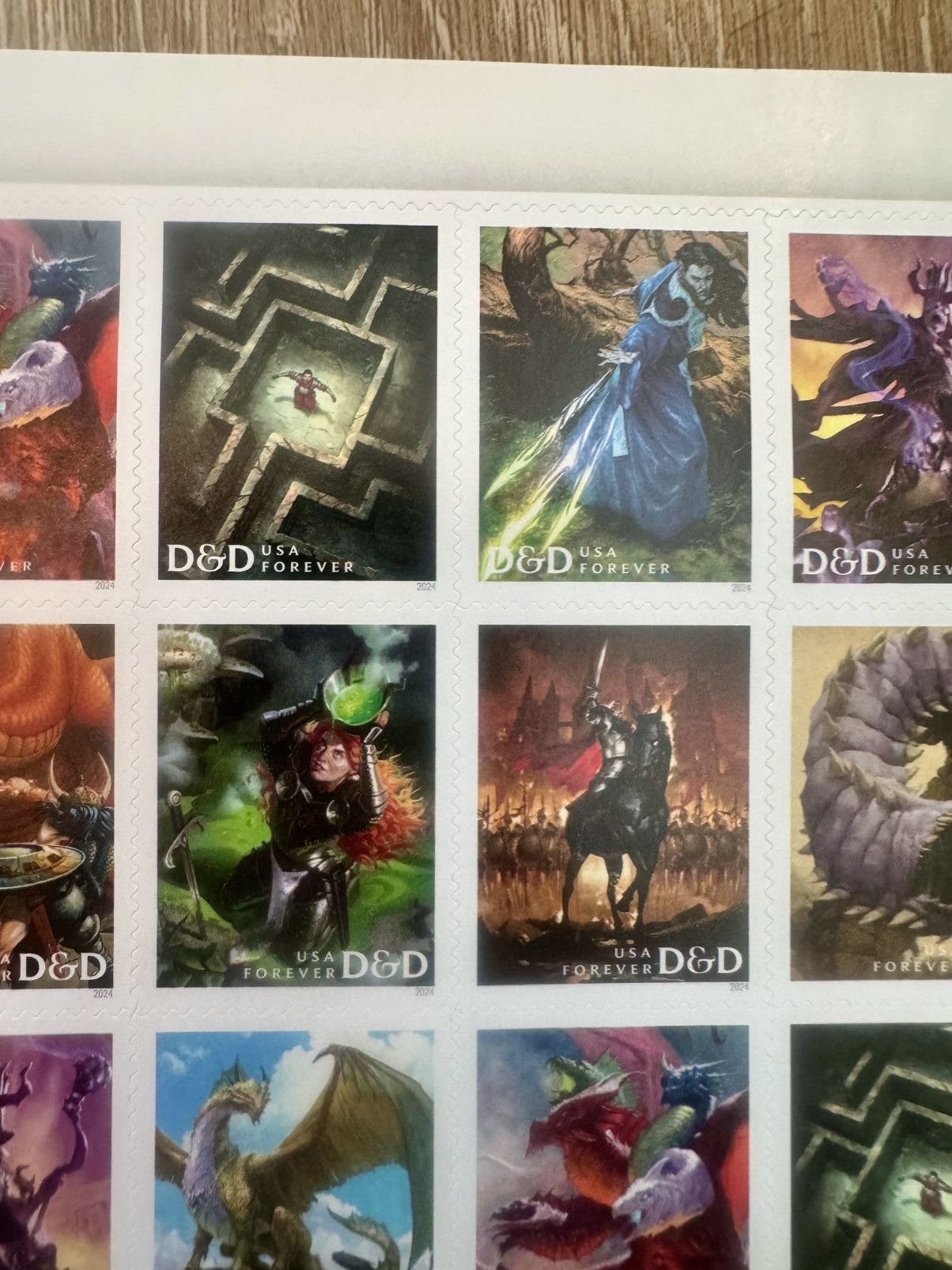 Brain Dead Dungeons & Dragons 2x Collectors Sheets of Stamps (2023) Size ONE SIZE - 6 Thumbnail