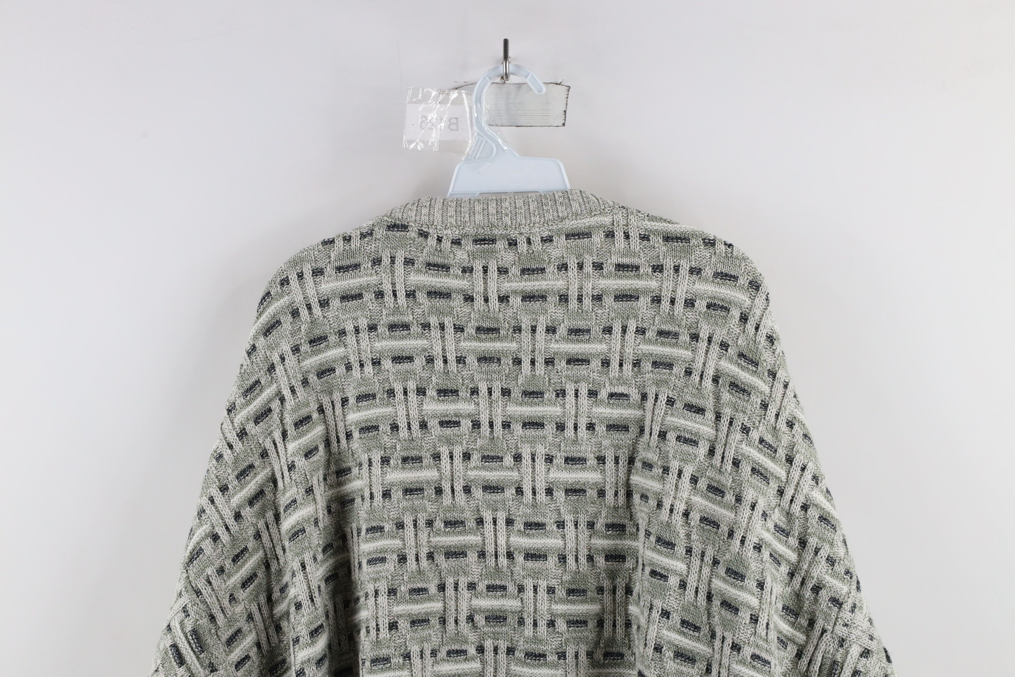 Vintage Vintage 90s Streetwear Knit Cross Weave Cosby Dad Sweater Size US XXL / EU 58 / 5 - 8 Thumbnail