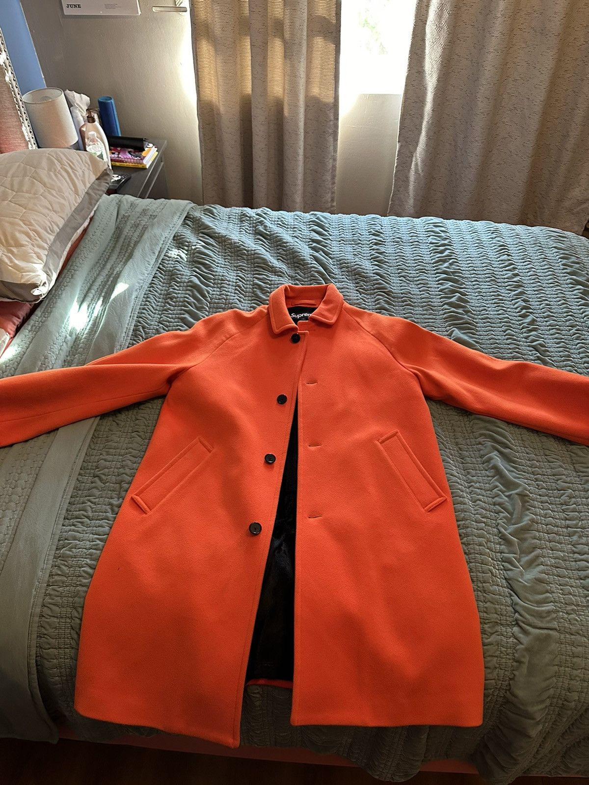 Supreme Supreme wool orange trench coat Size US M / EU 48-50 / 2 - 2 Thumbnail