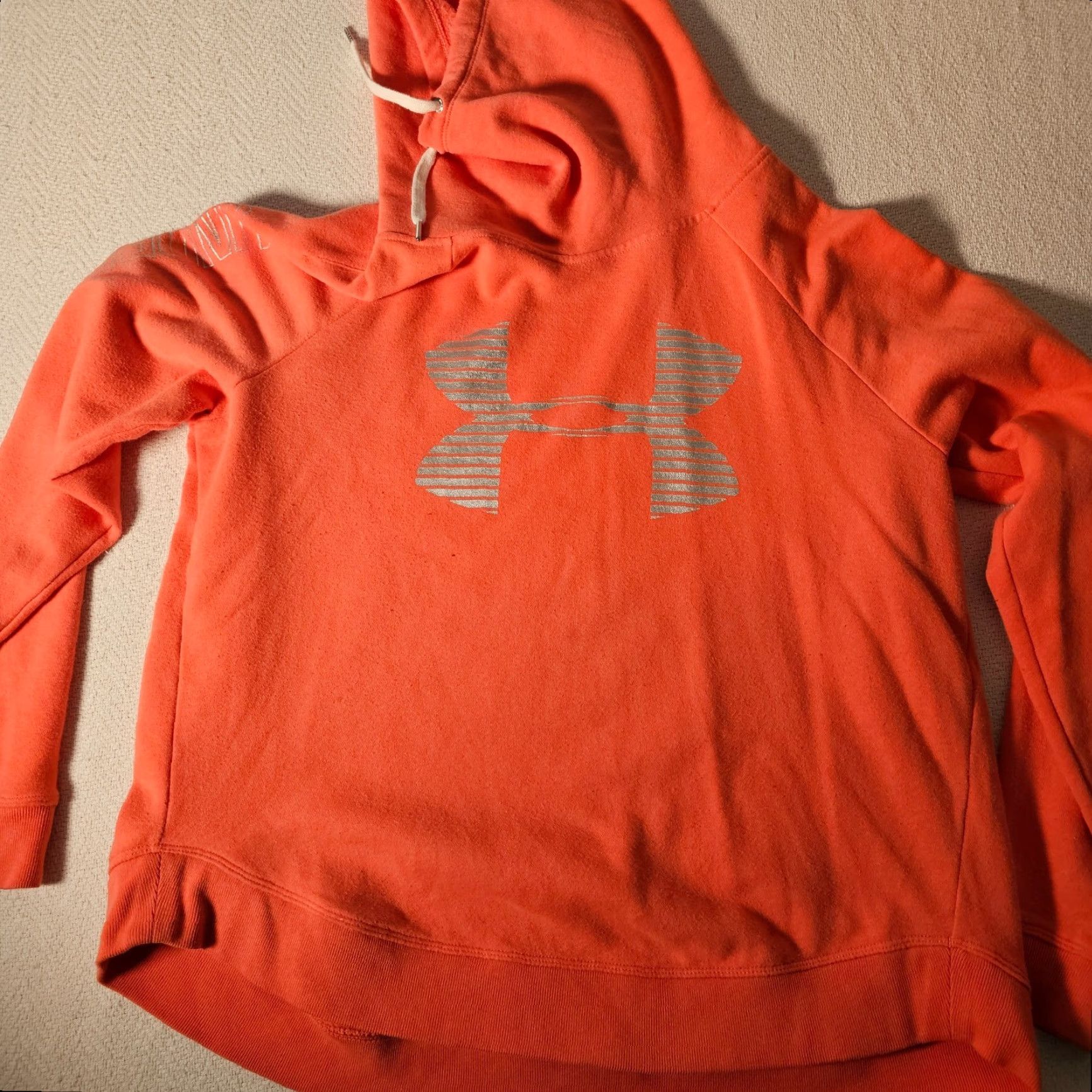 Under Armour Under Armour Sweatshirt Womens XL Pink Hooded Funnel Neck Long Sleeve Arm Logo Size XL / US 12-14 / IT 48-50 - 5 Thumbnail