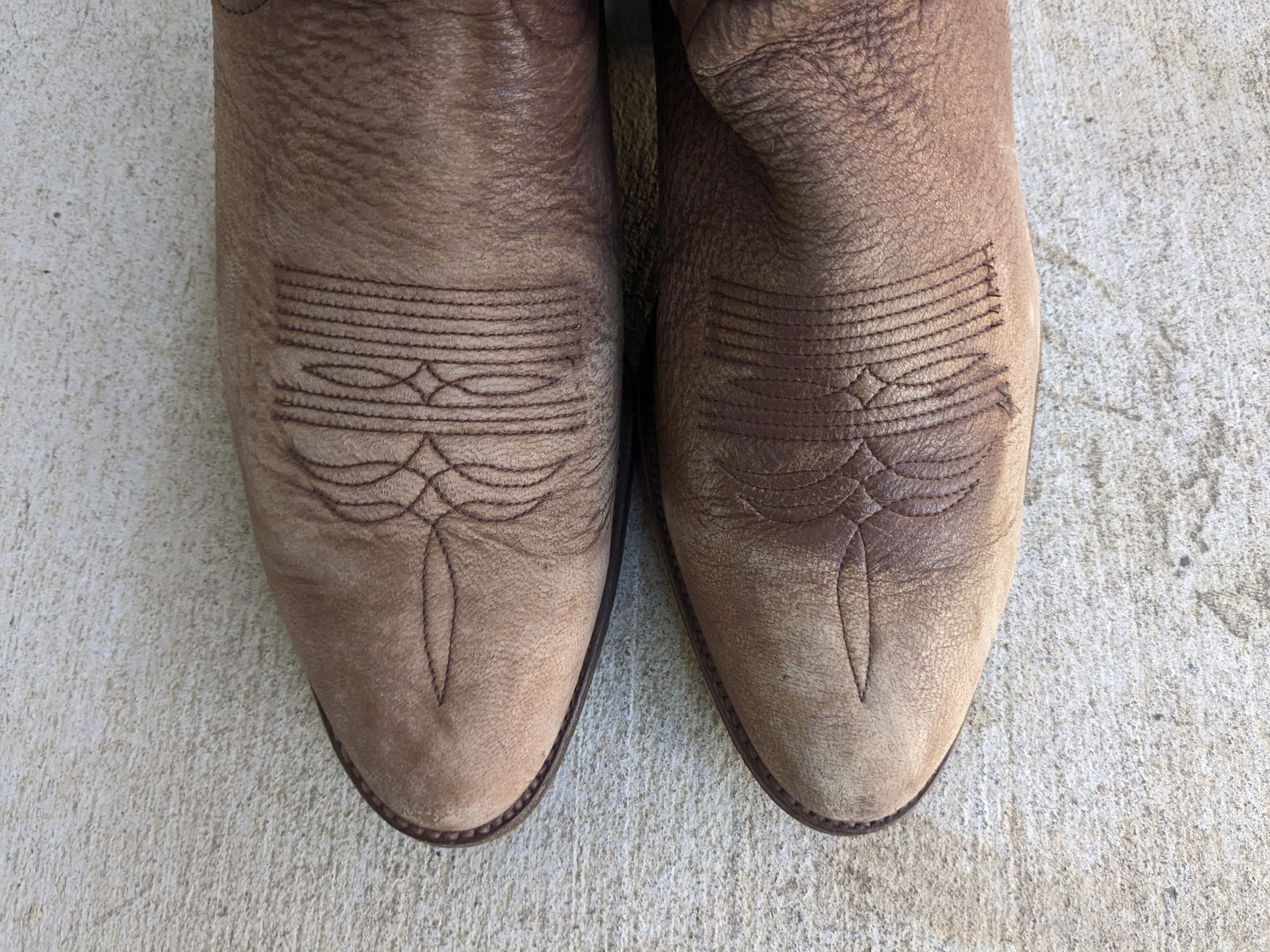 Genuine Leather × Vintage Abilene Cowboy Boots Brown Suede 11.5 D Americana Size US 11.5 / EU 44-45 - 5 Thumbnail