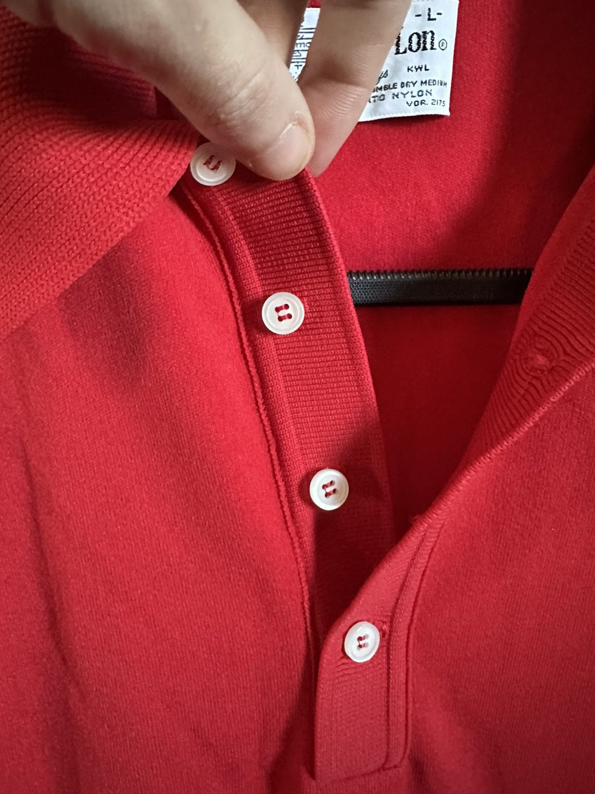 Vintage Ban-Lon MiUSA oversized pointed spread collar red polo shirt Size US M / EU 48-50 / 2 - 6 Thumbnail