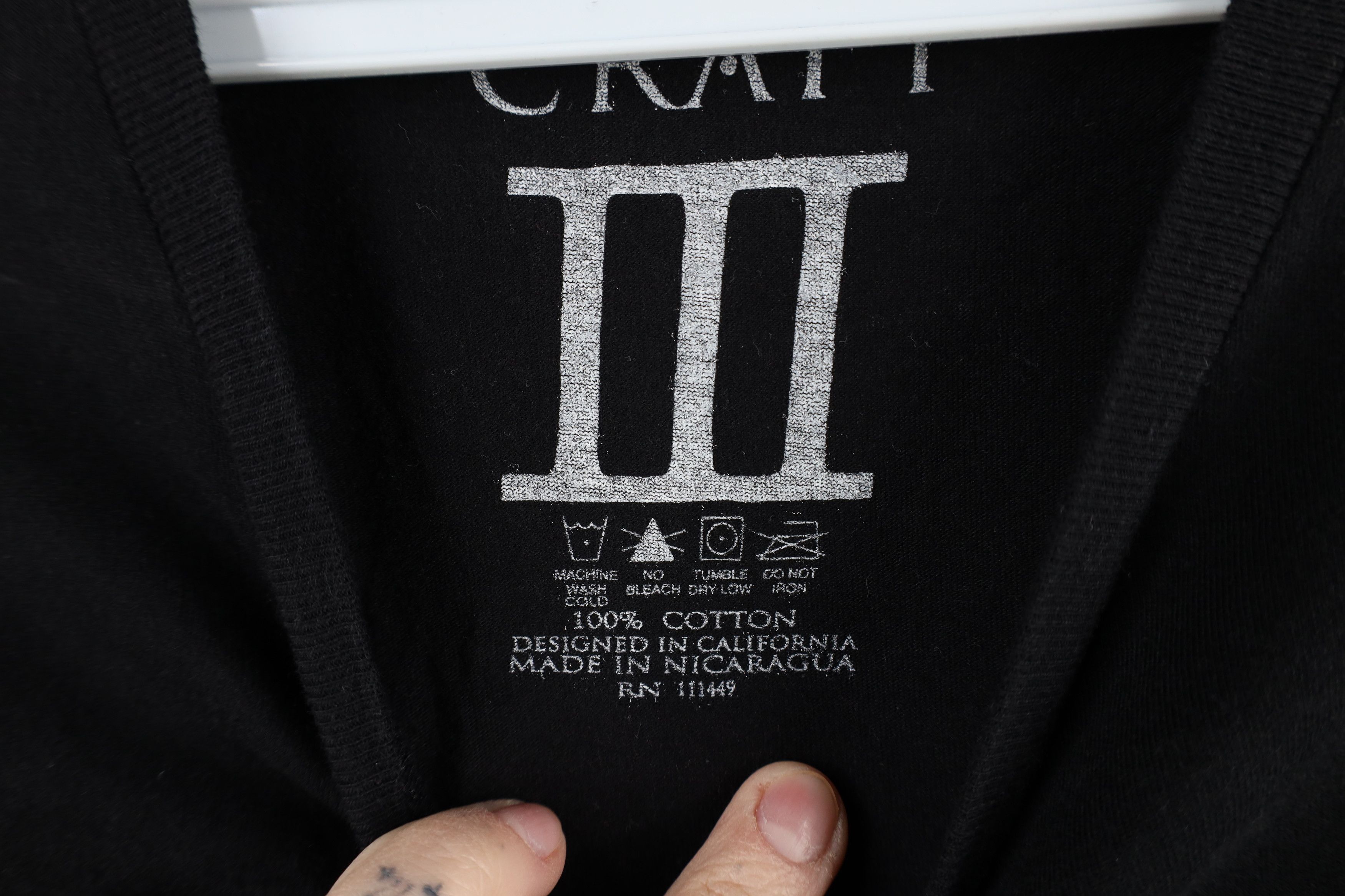 Vintage Y2K Black Craft Streetwear Skull Rose Barbed Wire T-Shirt Size US M / EU 48-50 / 2 - 9 Thumbnail