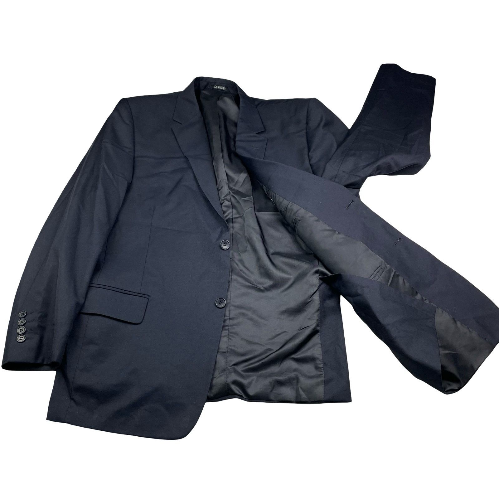 Other Dormel Men’s Bespoke Wool Blend 2-Button Suit Navy Blue • 42 Size 42R - 3 Thumbnail
