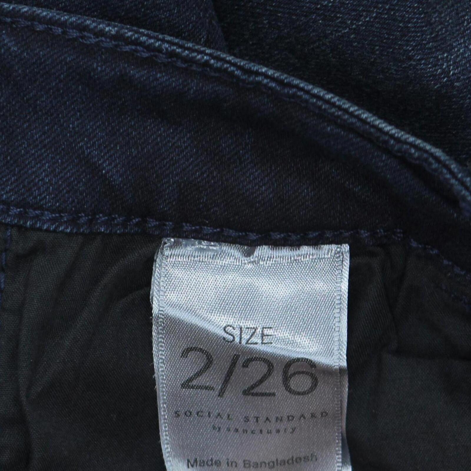 Sanctuary NEW Social Standard by Sanctuary Straight Leg Jeans Blue 2 Size 26" / US 2 / IT 38 - 4 Thumbnail