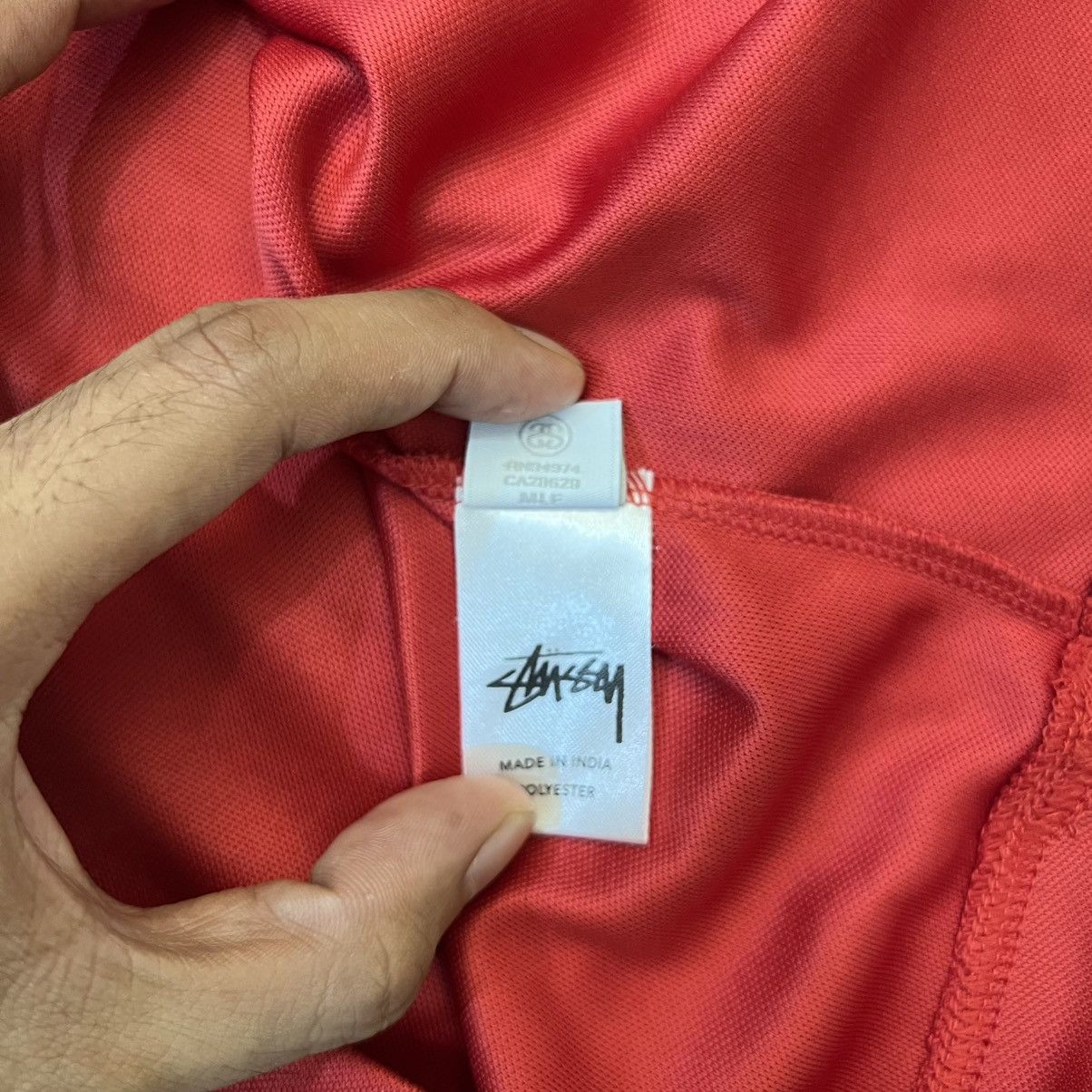 Stussy "8 Ball" Lion Crest Jersey - Red/White - Men's [L] Size US L / EU 52-54 / 3 - 8 Thumbnail