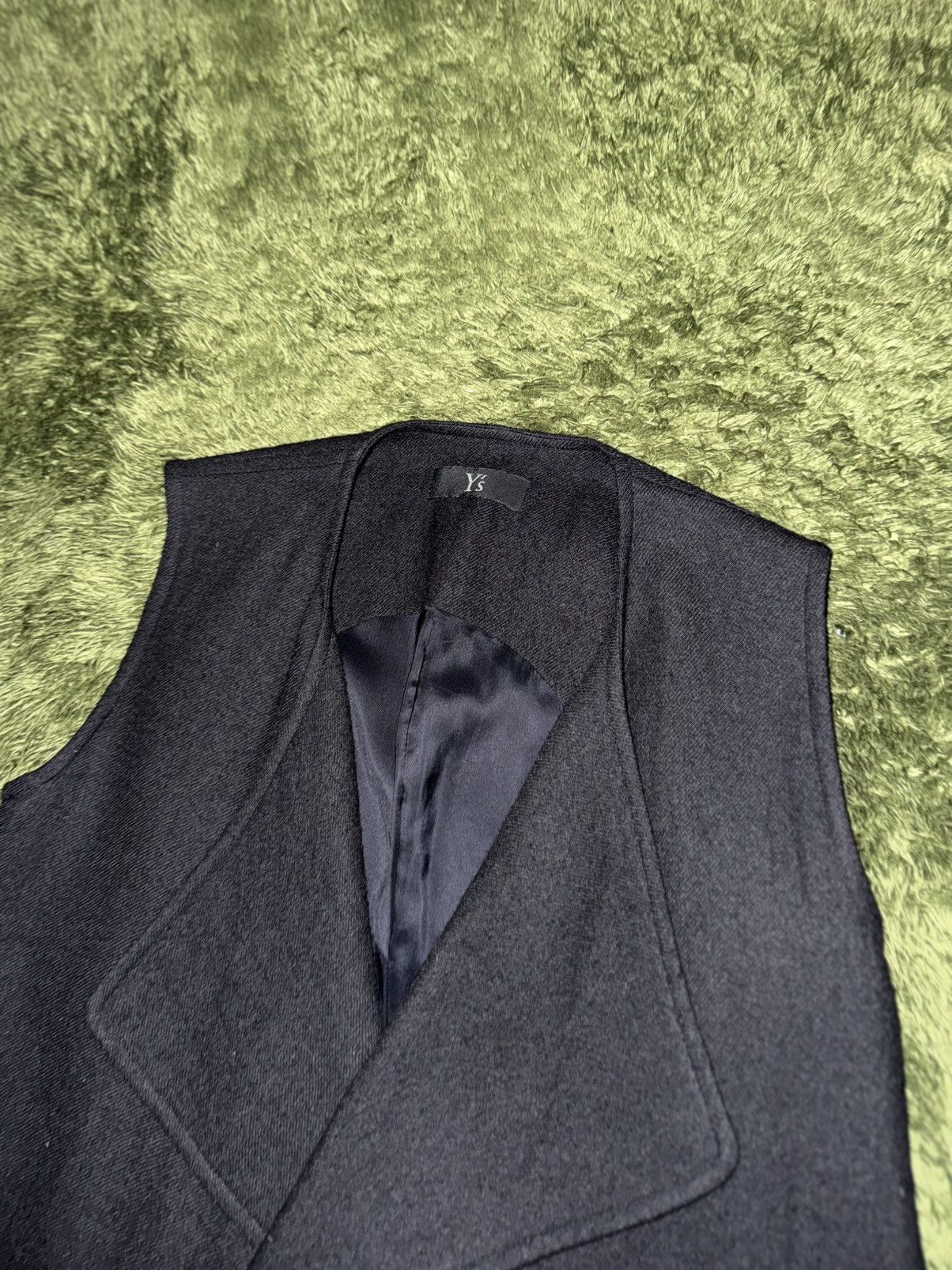 Y's [1] Y’s Yohji Yamamoto One-Button Wool Long Vest Black Size M / US 6-8 / IT 42-44 - 3 Thumbnail