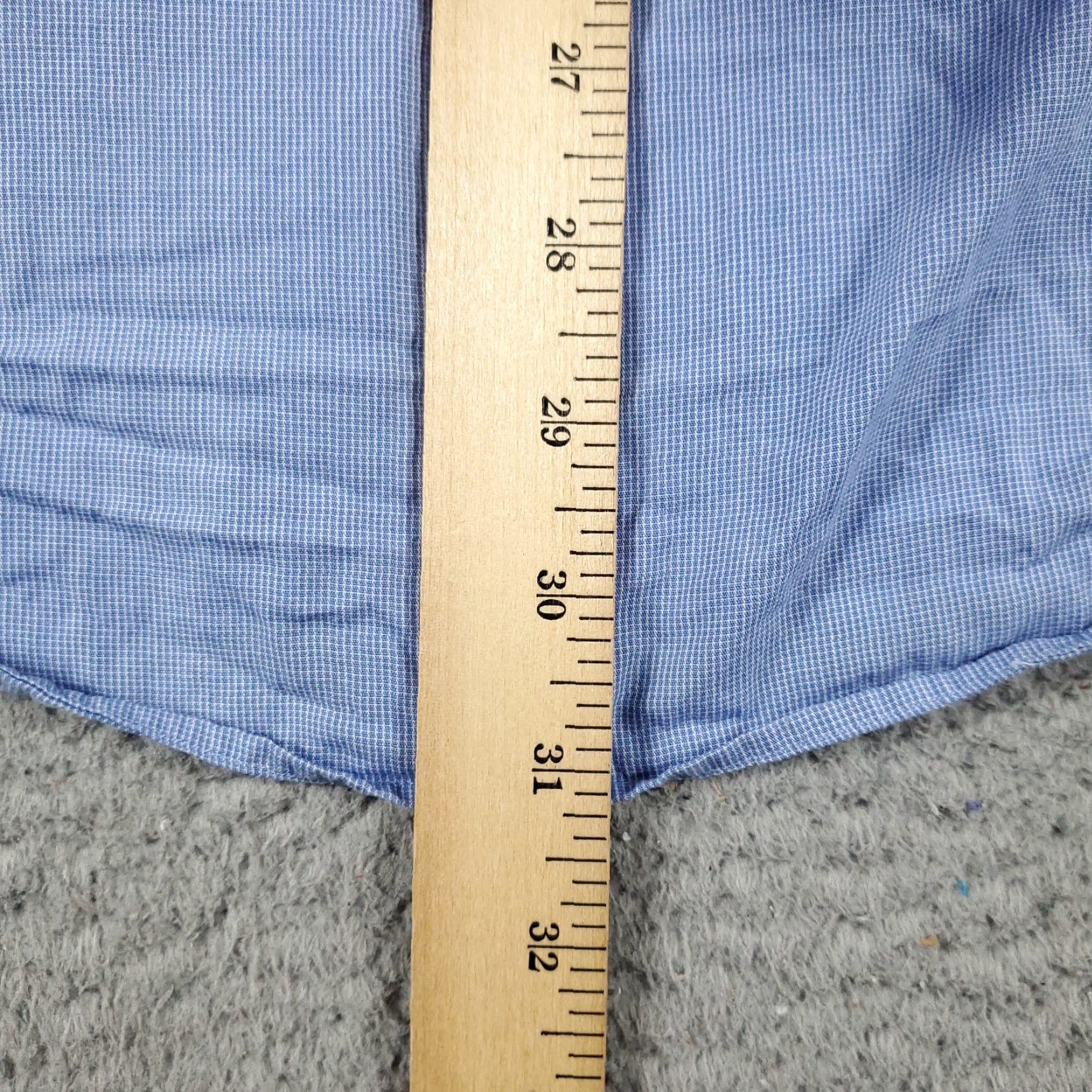 Tommy Hilfiger VINTAGE Tommy Hilfiger Dress Shirt Mens 16 Blue Long Sleeve Button-Up Collared 100% Cotton Regular Adult Medium Blue Classic Modern Wedding Mens Size 42R - 4 Thumbnail
