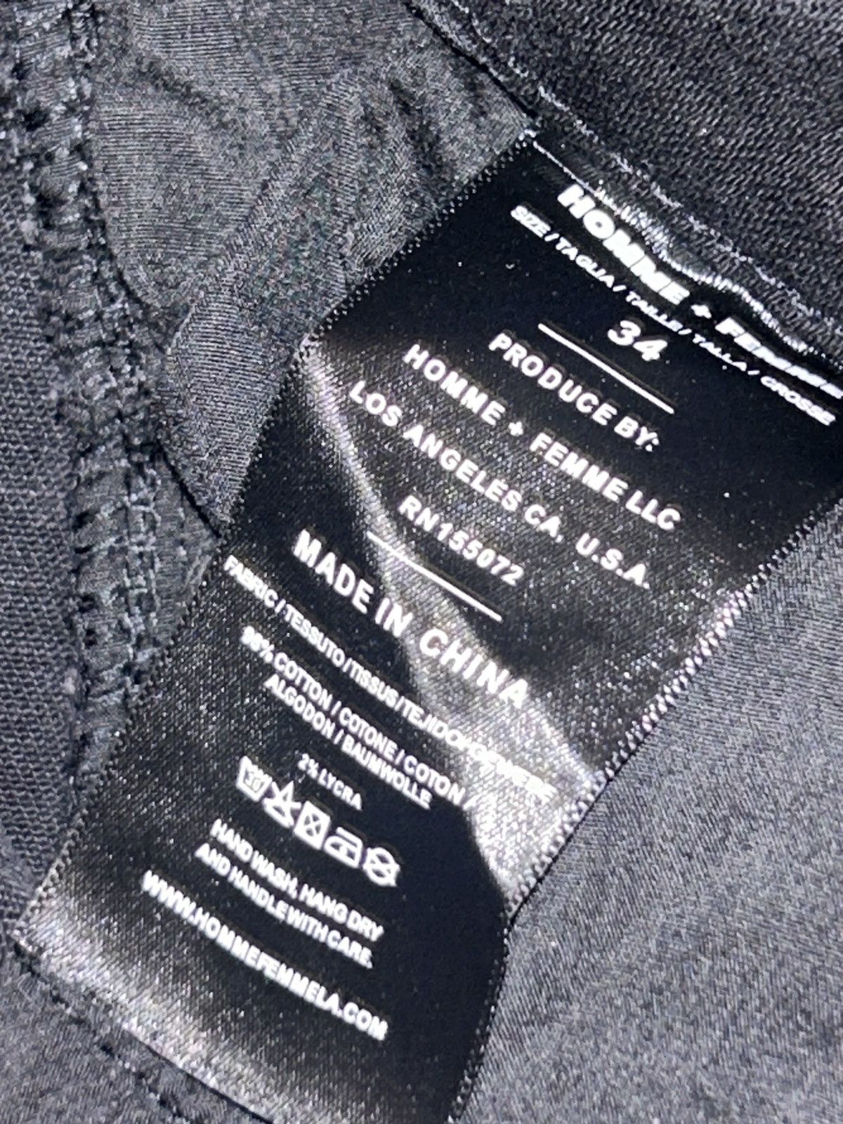 Homme + Femme La PATCHWORK DENIM PANT BLACK HOMME + FEMME Size US 34 / EU 50 - 6 Thumbnail