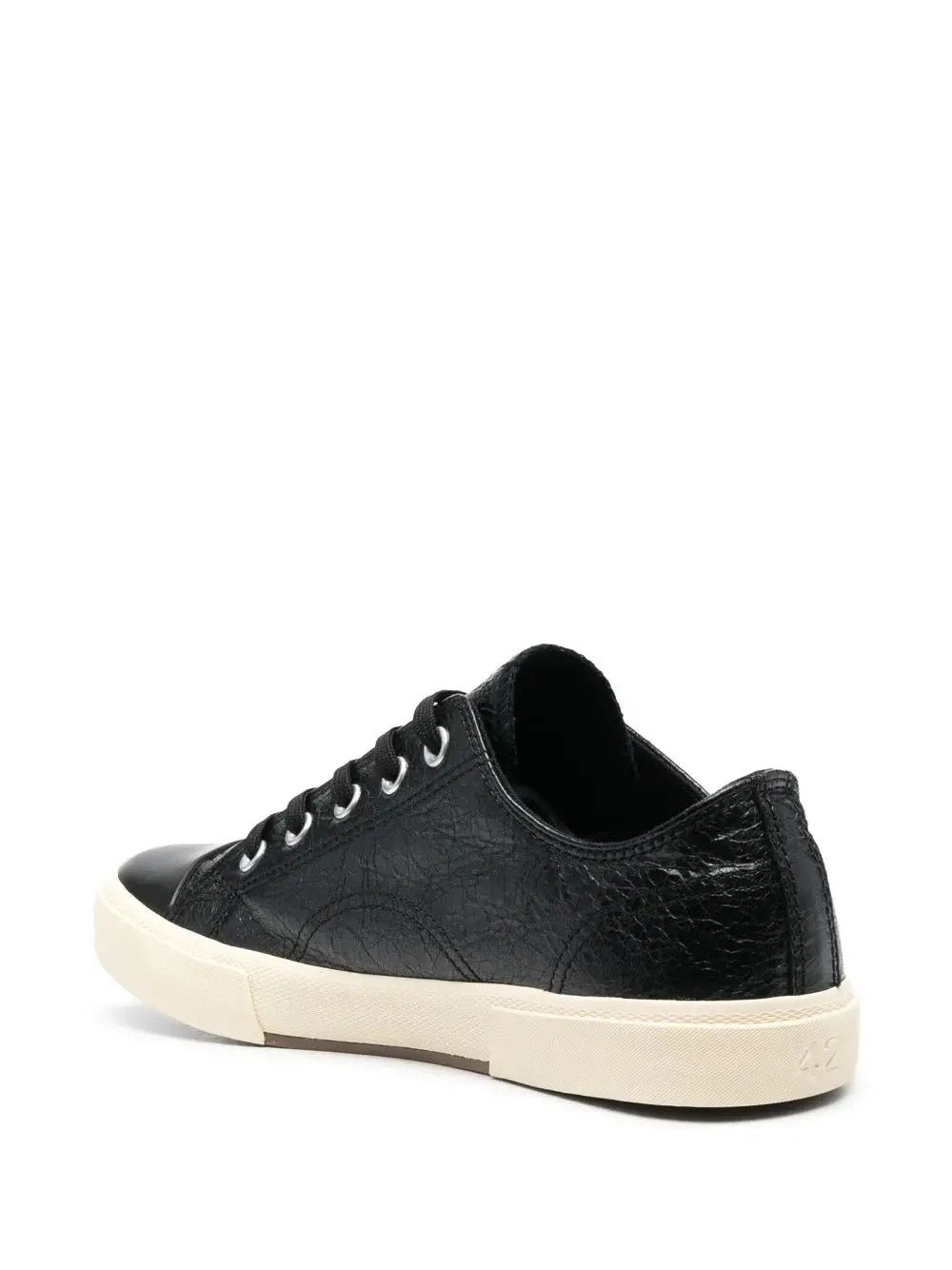 Balenciaga o1srvl11e0325 Paris Low Top Sneakers in Black Size US 9 / IT 39 - 2 Thumbnail