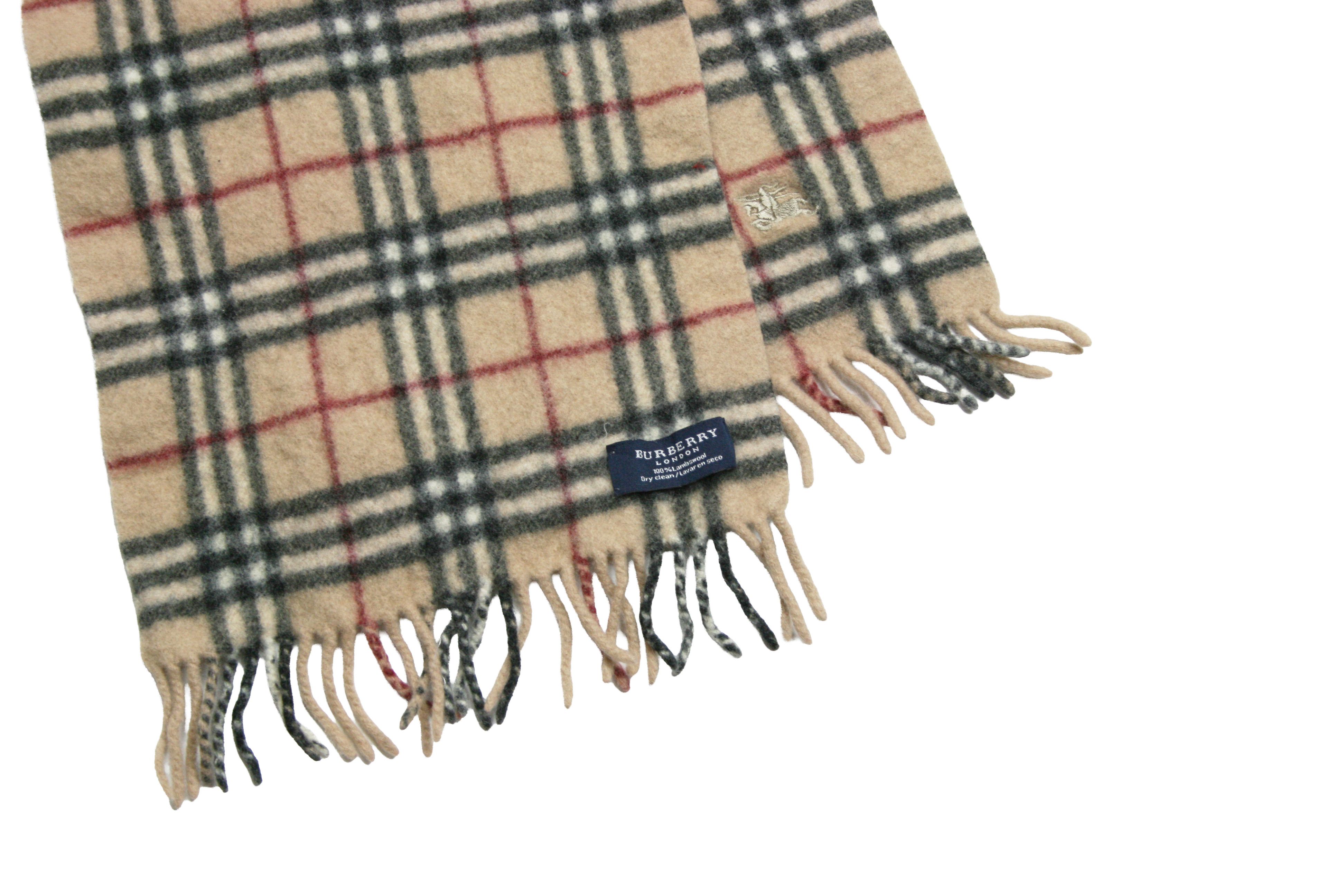 Burberry 00S Nova Check Wool Scarf Vintage Size ONE SIZE - 2 Thumbnail