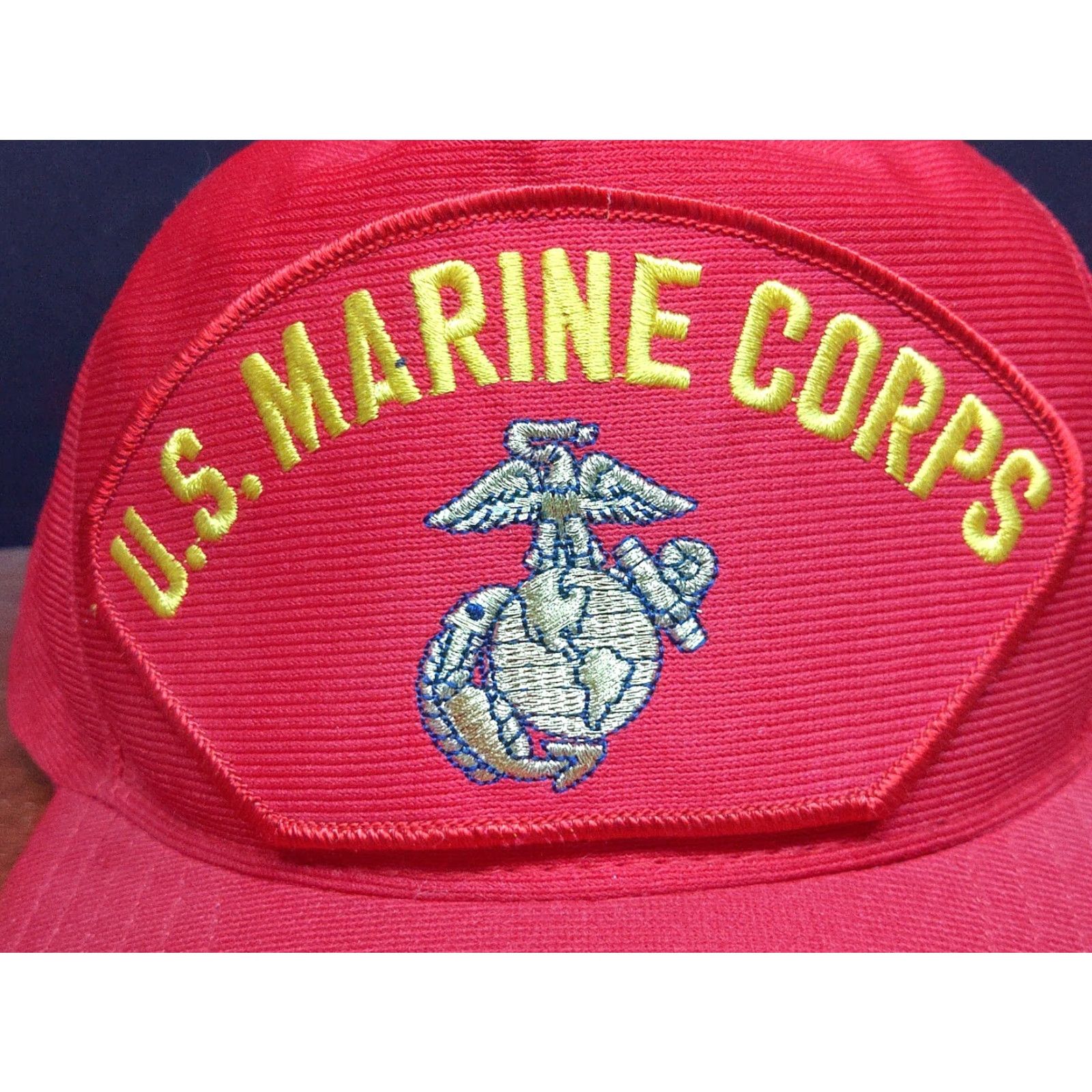 Vintage VINTAGE Eagle Crest USMC Marines Red Snap Back Hat Eagle Crest / Snapback / Hat / Men / Adjustable / Red / Twill / Polyester / Solid / Marine / 90s? Size ONE SIZE - 2 Thumbnail