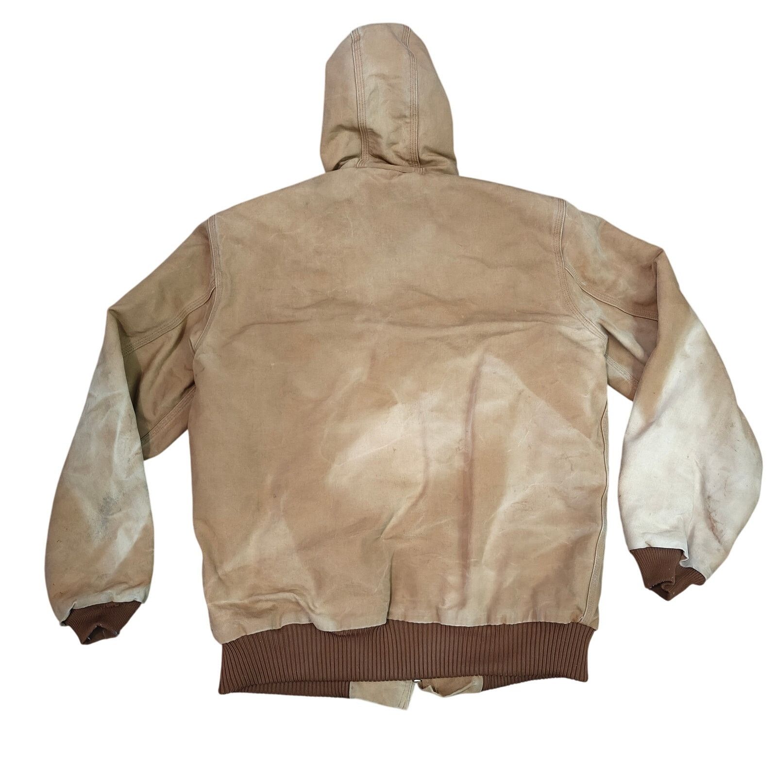 Vintage Carhartt Lined Hooded Jacket Brown Loose Fit Med T