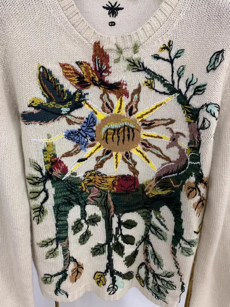 Dior Dior Embroidered cashmere sweater Size XS / US 0-2 / IT 36-38 - 2 Thumbnail
