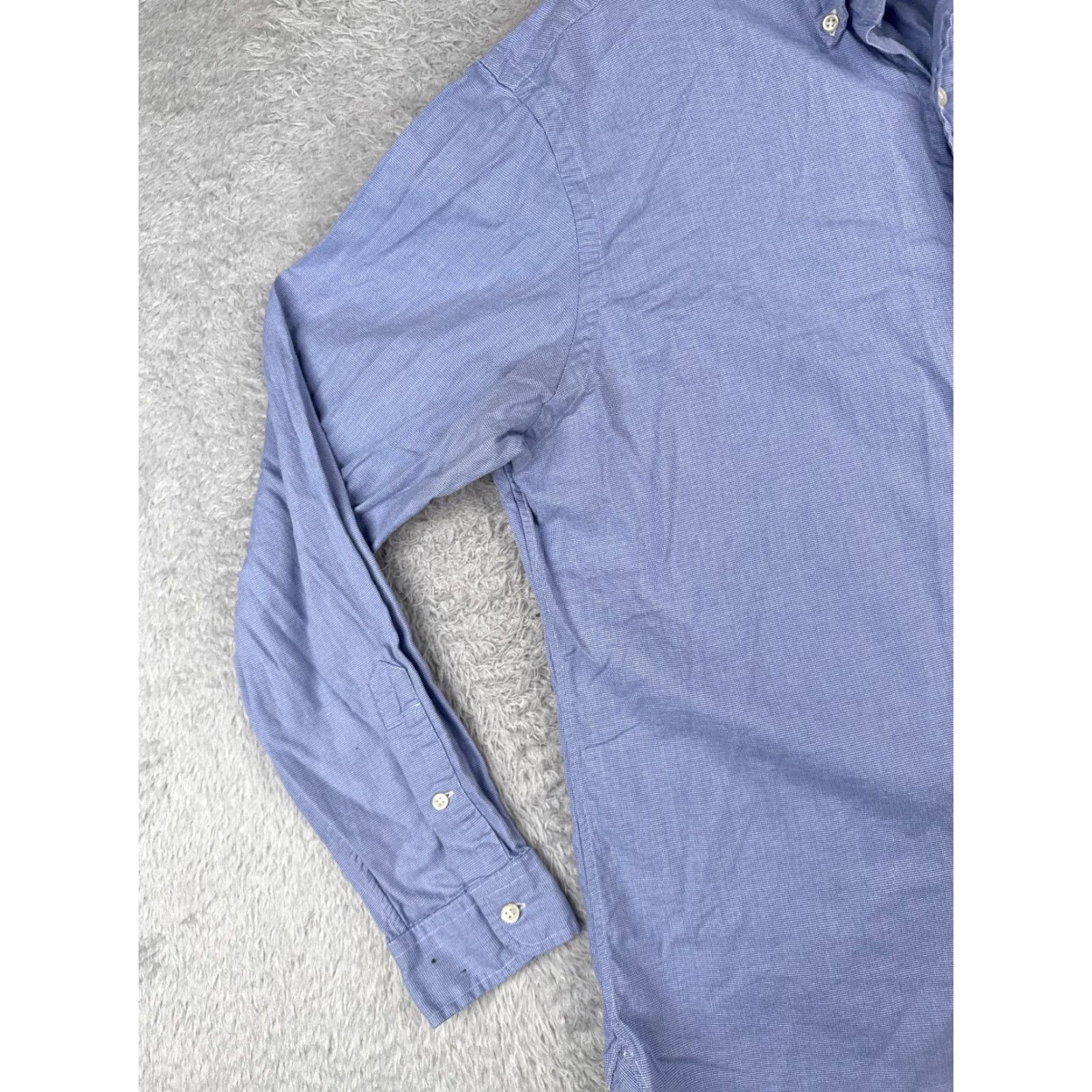 Polo Ralph Lauren Polo Ralph Lauren Shirt Men 16.5 Blue Button-Up 100% Cotton Long Sleeve Mens Size US L / EU 52-54 / 3 - 3 Thumbnail