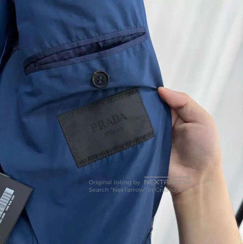 Other Prada Men's Long Sleeve Blue Nylon Jacket. Size US XL / EU 56 / 4 - 5 Thumbnail