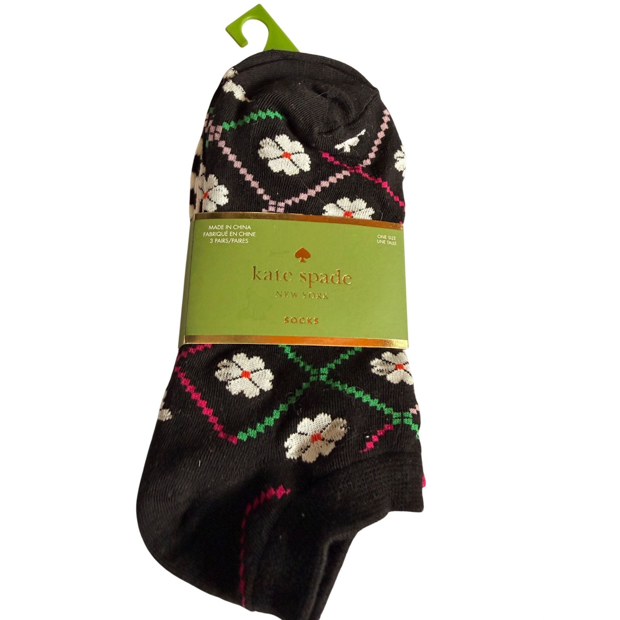 Kate Spade Kate Spade Womens 3-Pair Socks Set Floral & Striped Patterns Size ONE SIZE - 1 Thumbnail