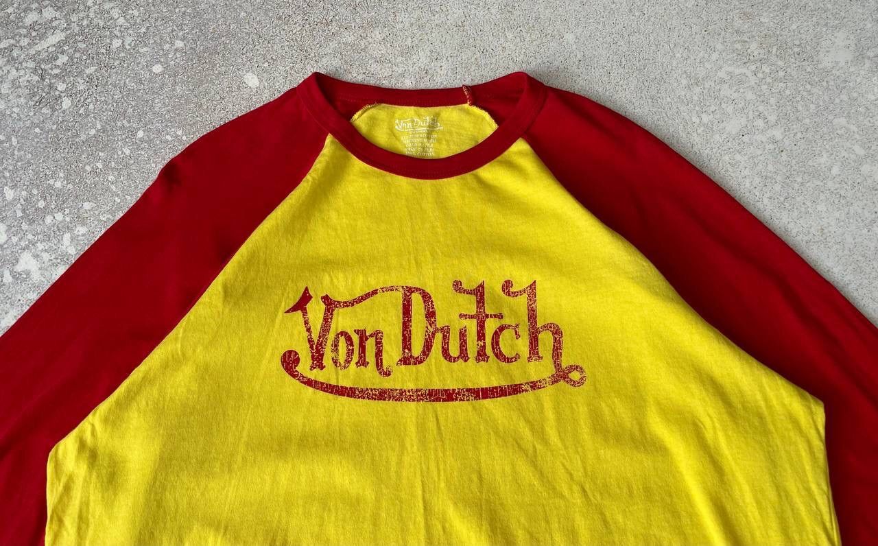 Vintage × Von Dutch Vintage Von Dutch Long Sleeve Big Central Logo Y2K Rare Item Size US L / EU 52-54 / 3 - 2 Thumbnail