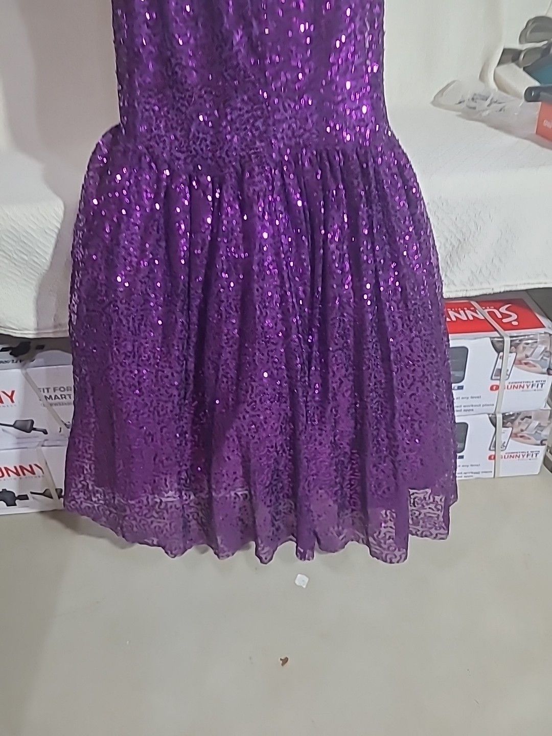 Other Size Small Purple Sequin gown slit , In Time For Prom Size S / US 4 / IT 40 - 5 Thumbnail