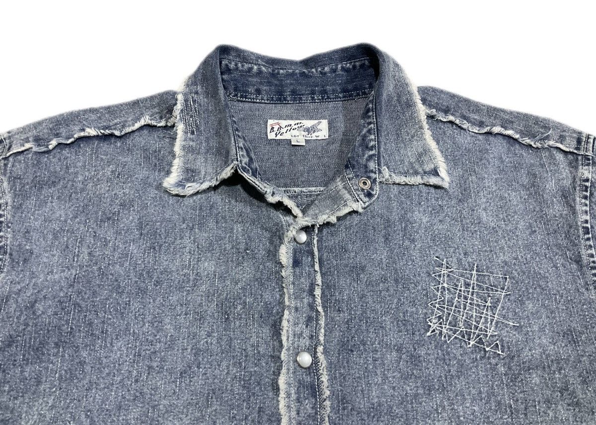 Hysteric Glamour × If Six Was Nine × Le Grande Bleu (L.G.B.) 🔥Sick Y2K Japanese Denim Frayed Bondage Shirt Lgb Style Size US L / EU 52-54 / 3 - 8 Thumbnail
