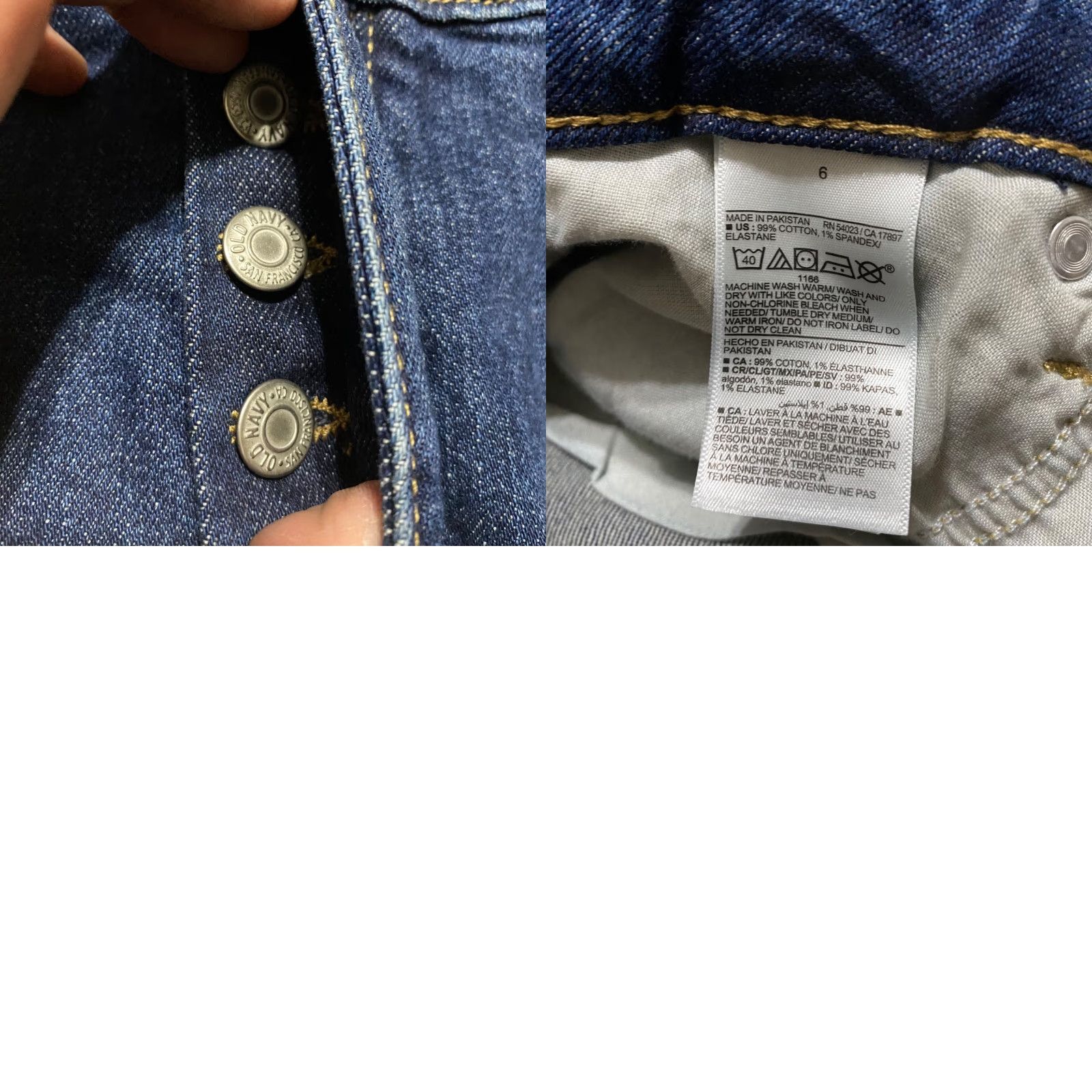 Old Navy NWT Old Navy Womens Skirt Denim Blue Dark Wash Mini High Rise 6 New with Tags Short Casual Pockets Button Front Size 28" / US 6 / IT 42 - 8 Thumbnail