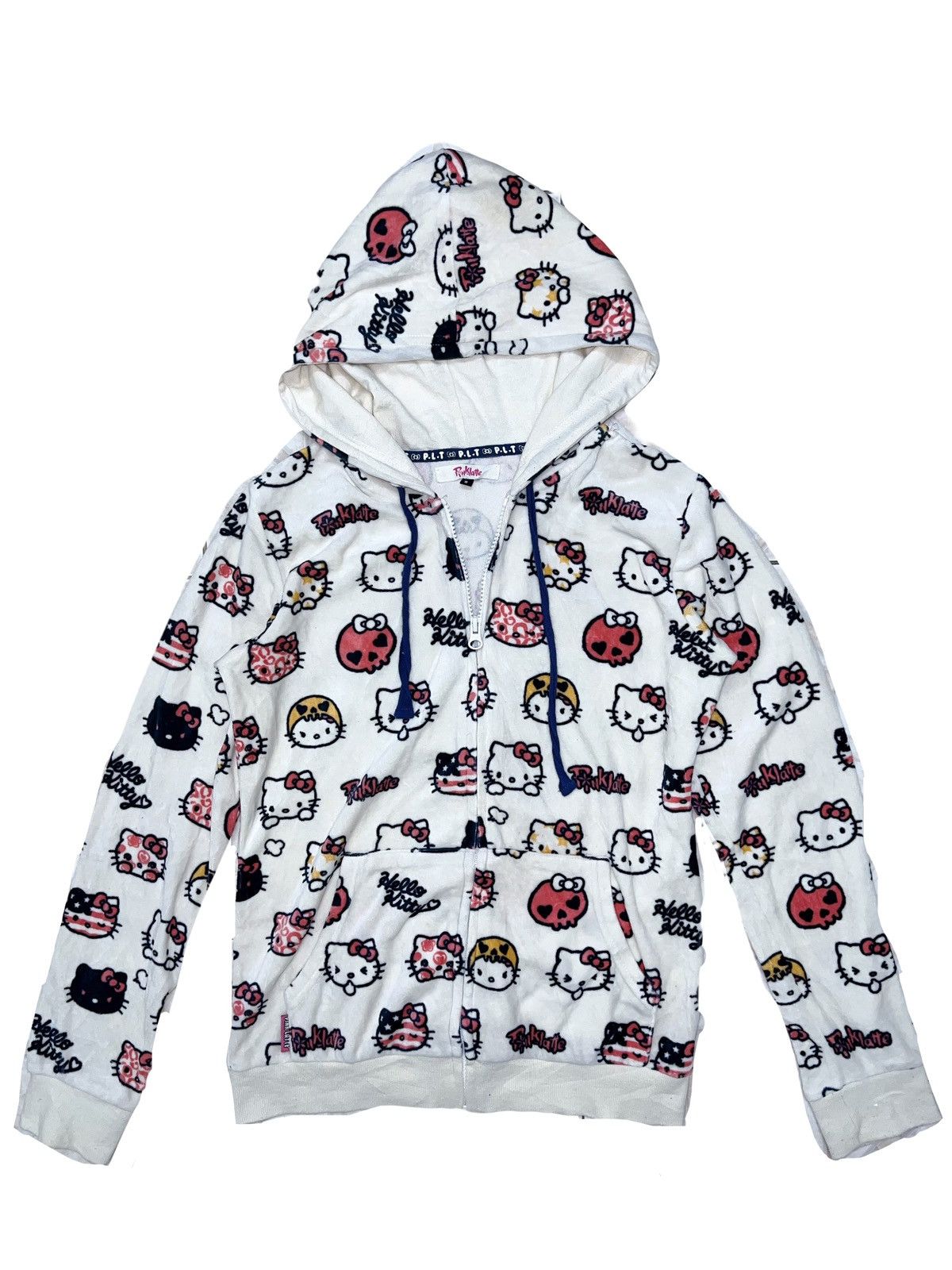 Japanese Brand Hello Kitty fluffy monogram hoodie zip up 🎀💗 Size S / US 4 / IT 40 - 1 Thumbnail
