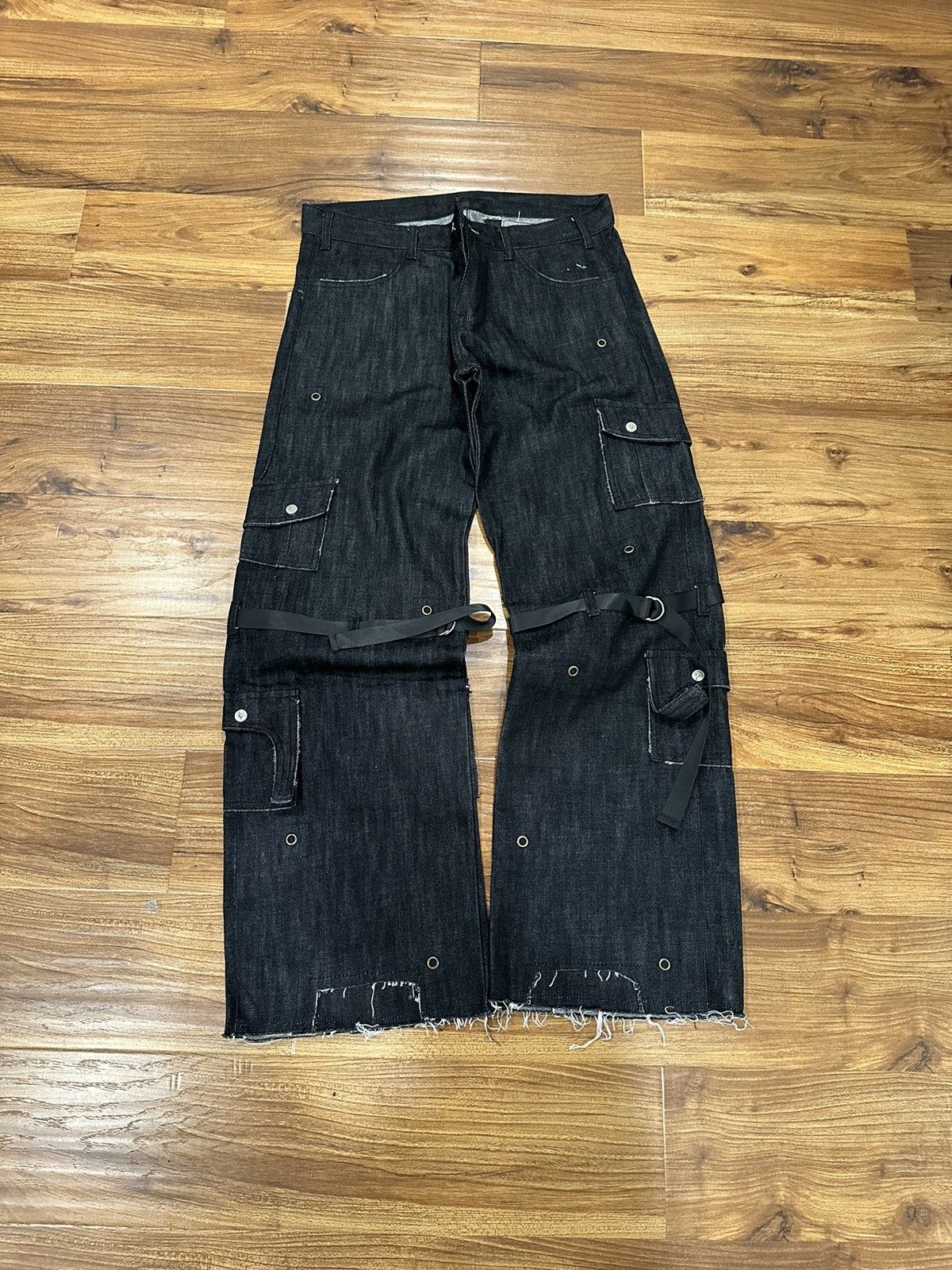 image of Archival Clothing Fait Par Lui Denims in Black, Men's (Size 33)