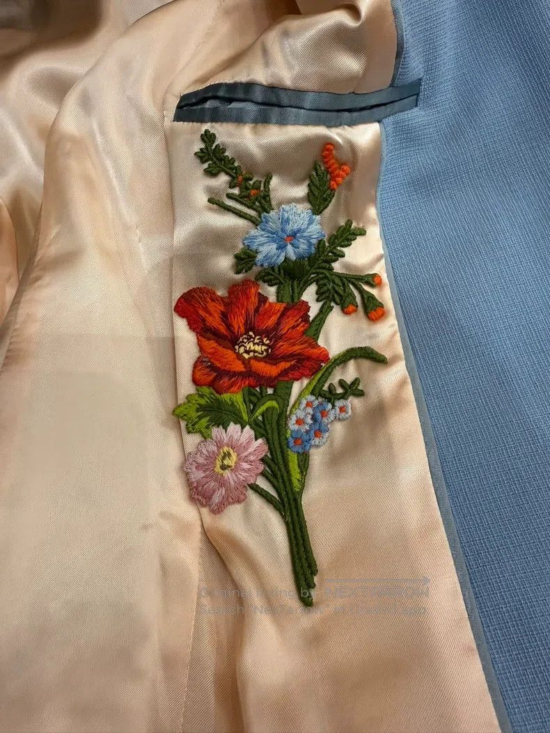 Gucci Gucci Blue velvet stitched suit jacket Size XS / US 0-2 / IT 36-38 - 8 Thumbnail