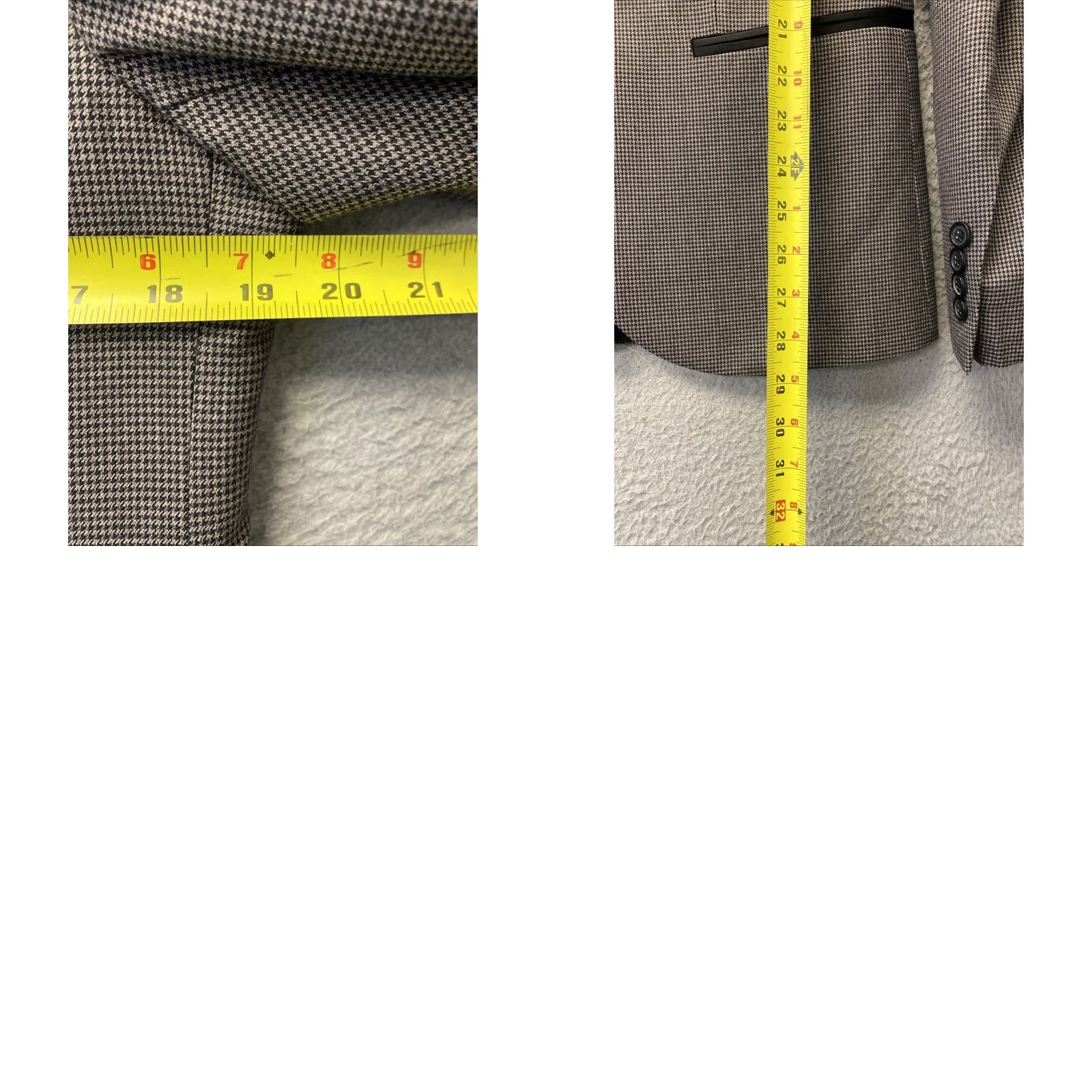 Topman TOPMAN Blazer Mens 40 Slim Brown Houndstooth 2 Button Sport Coat Jacket 67-61 Size 40R - 8 Thumbnail