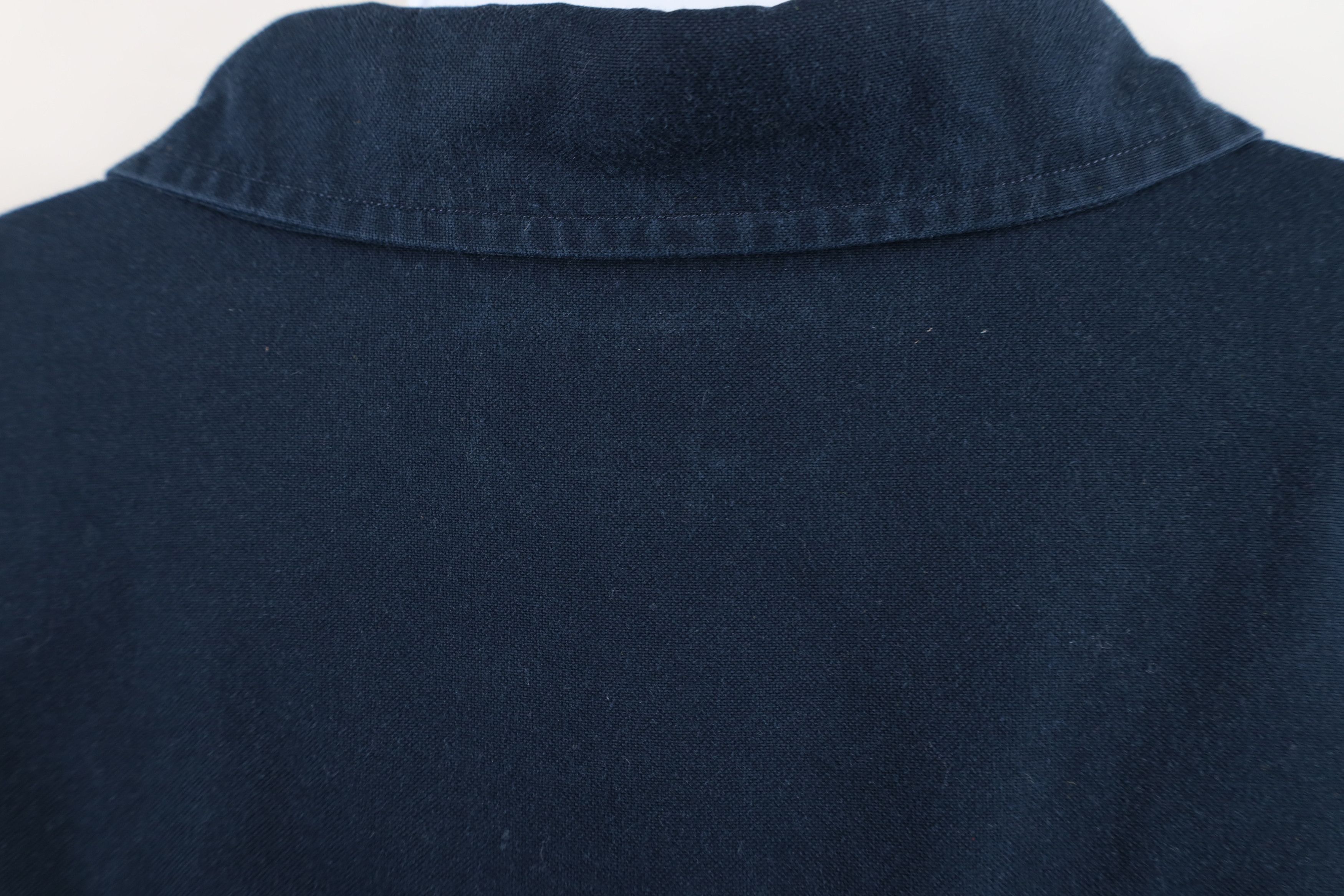 Vintage Vintage 90s Streetwear Collared Button Down Shirt Navy Blue Size US XXL / EU 58 / 5 - 9 Thumbnail