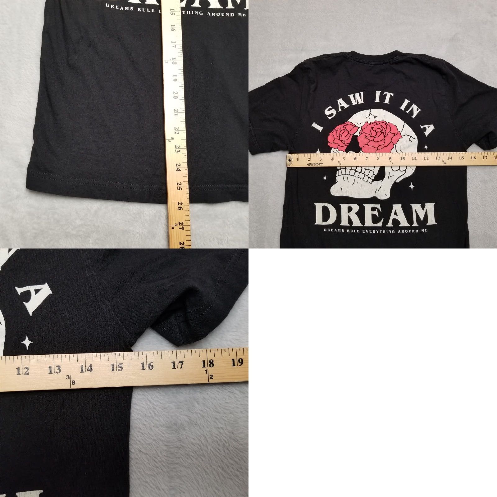 Vintage VINTAGE Mental Health Shirt Adult Small Black I saw in in a dream Skull Rose Awareness Shirt Size US S / EU 44-46 / 1 - 8 Thumbnail