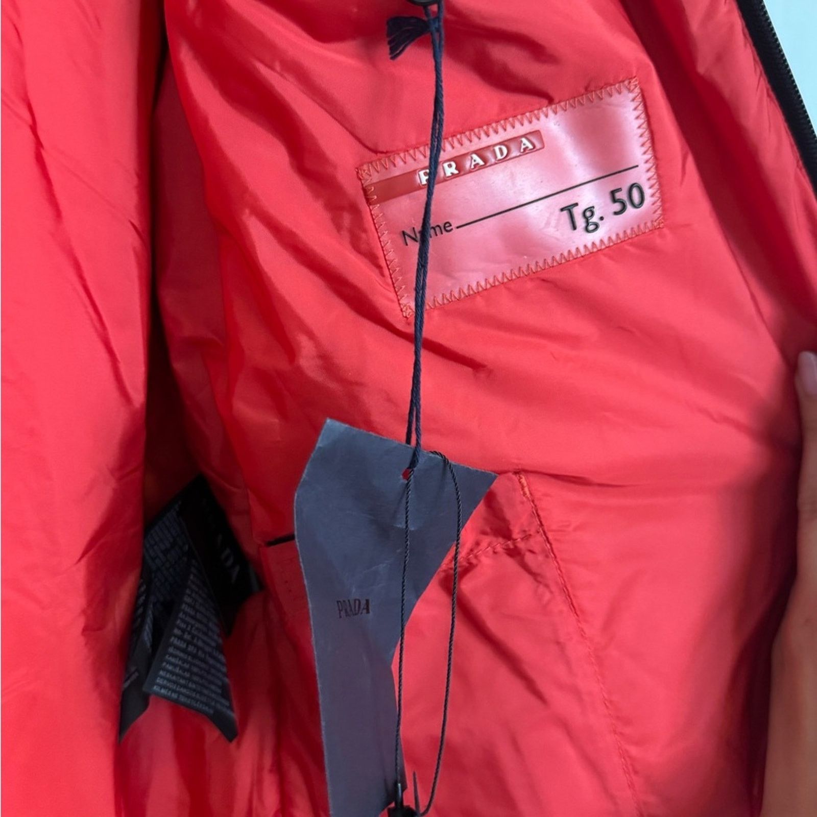 Prada Prada Men’s Navy and Red Puffer Jacket NWT Size US M / EU 48-50 / 2 - 2 Thumbnail