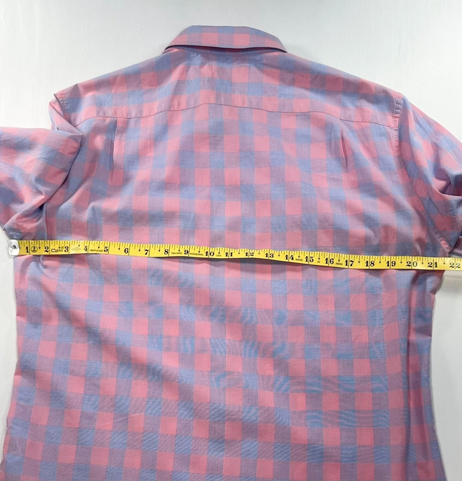 Bonobos Bonobos Slim Fit Checked Oxford Button Up Mens Pink/Blue M Size US M / EU 48-50 / 2 - 4 Thumbnail