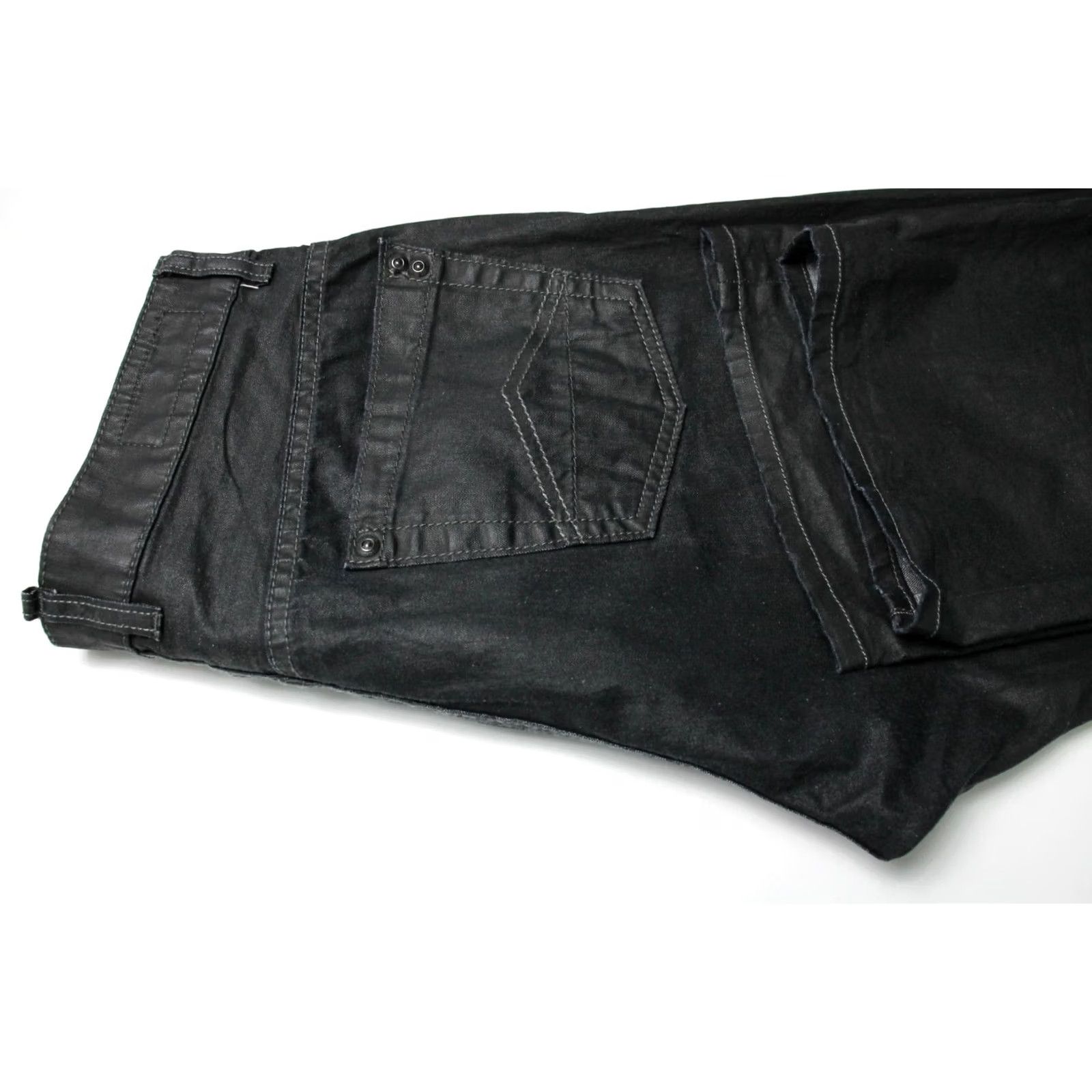Denime MCS Jeans Men's W31/L34 Regular Fit Button Fly Denim Black Size US 31 - 5 Thumbnail
