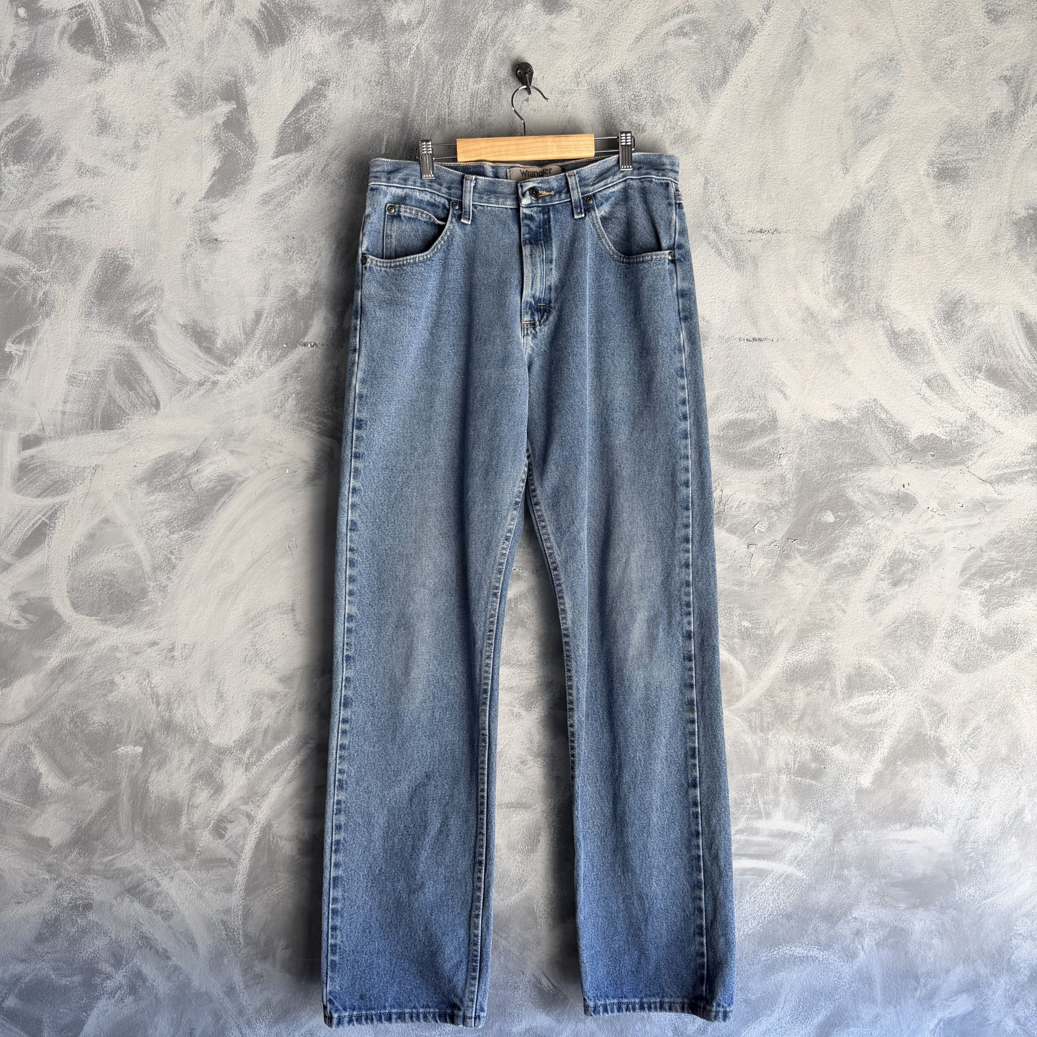 Wrangler Vtg Wrangler Jeans Mens Light Wash Straight Denim Y2K Size US 32 / EU 48 - 4 Thumbnail