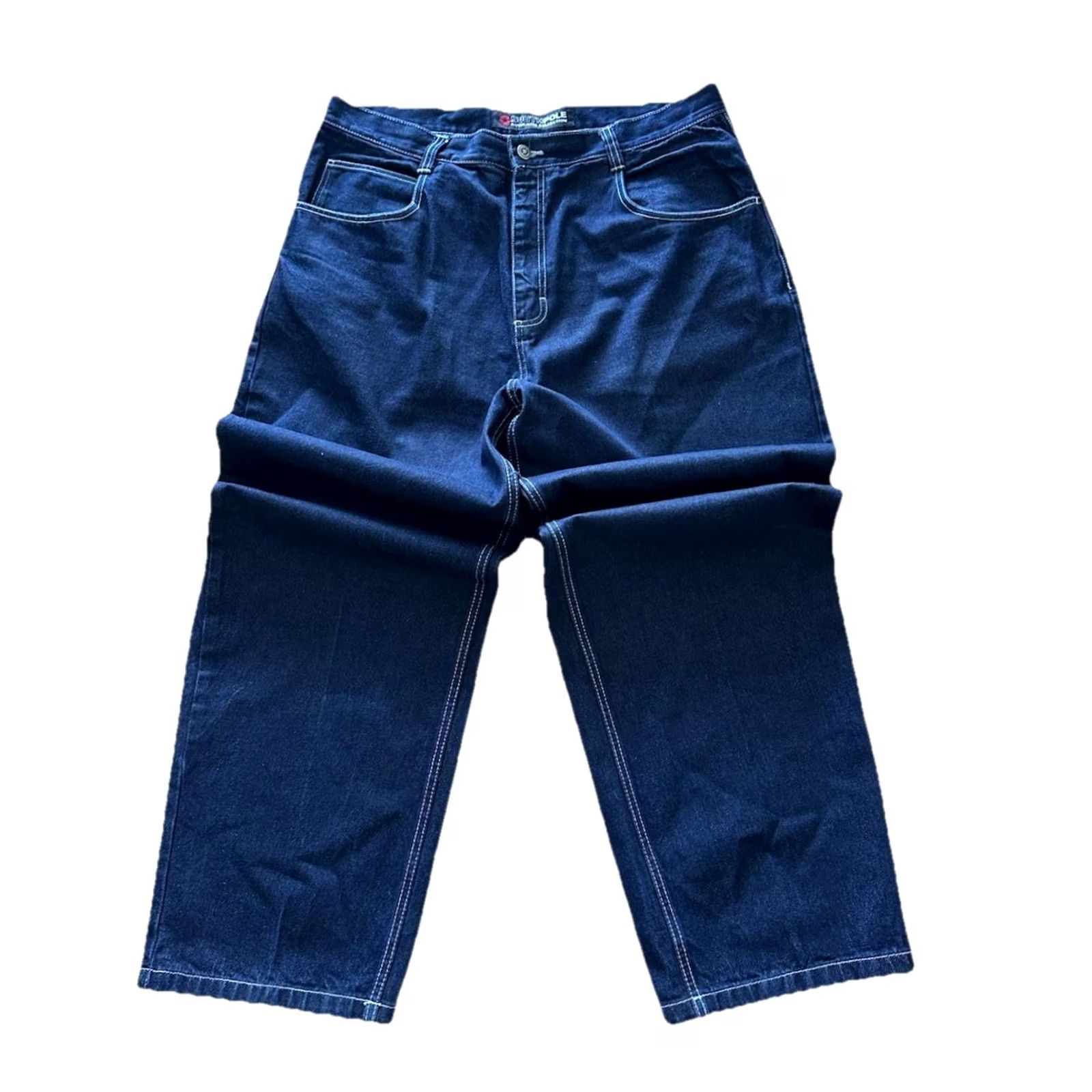 Southpole VINTAGE Southpole Jeans Baggy Wide-Leg 40x33 Men DarkWash Denim Cotton 90s Grunge Hip Hop Y2K Relaxed Regular Wide-Leg Mens Size US 40 / EU 56 - 6 Thumbnail