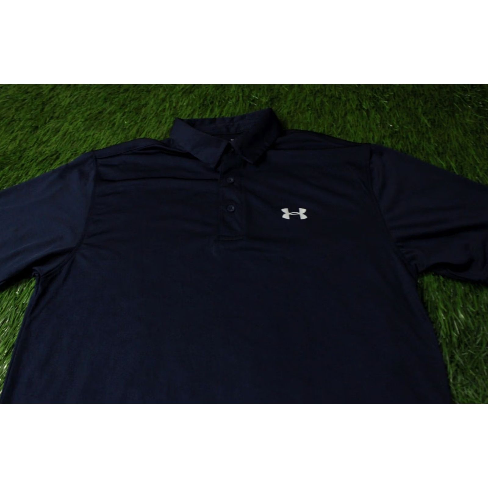 Under Armour Under Armour HeatGear Polo Shirt Men L Navy Blue 2019 100% Polyester Short Sleeve CrossFit Training Jersey Size US L / EU 52-54 / 3 - 2 Thumbnail
