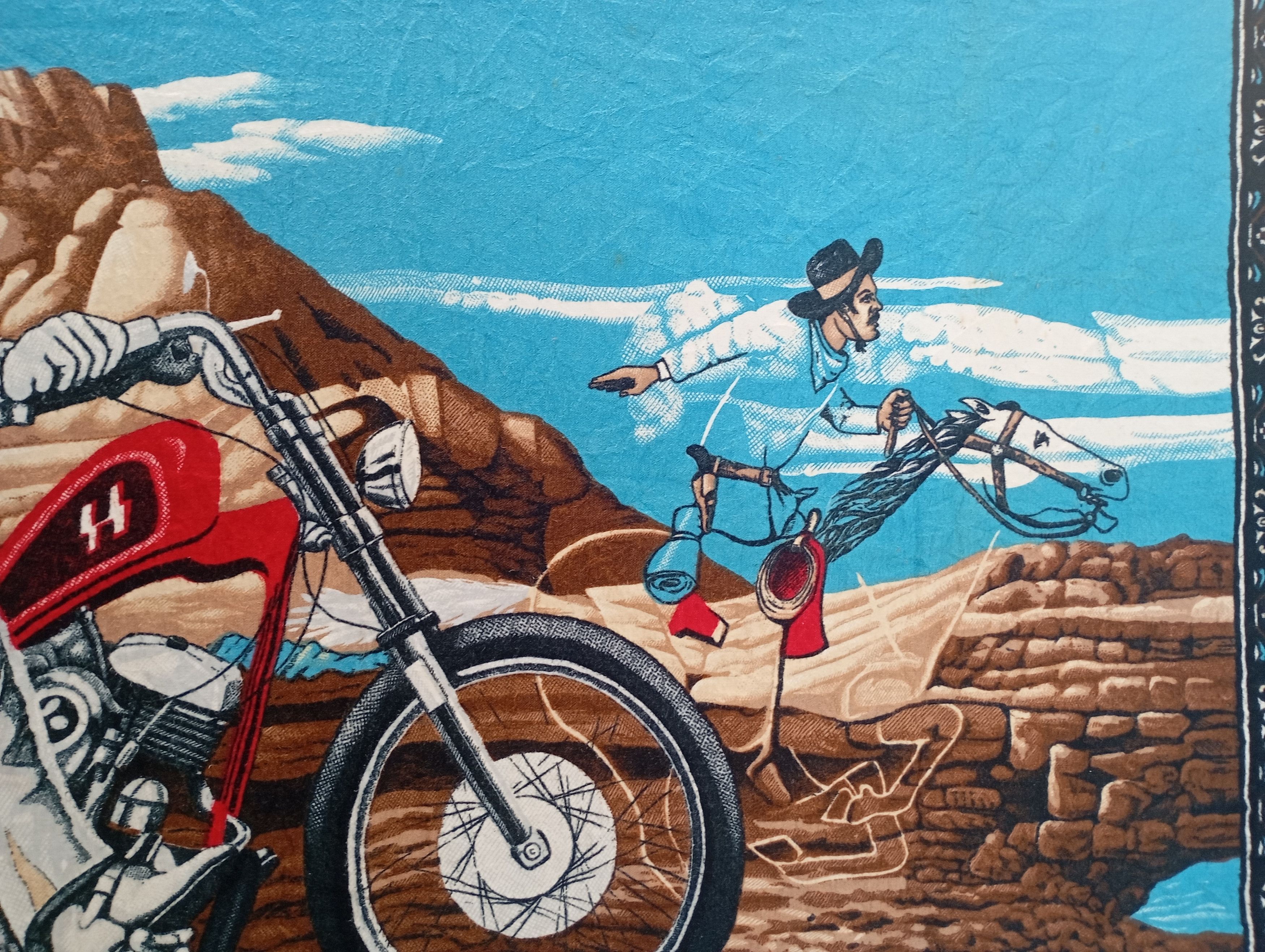 Distressed biker Wall decor